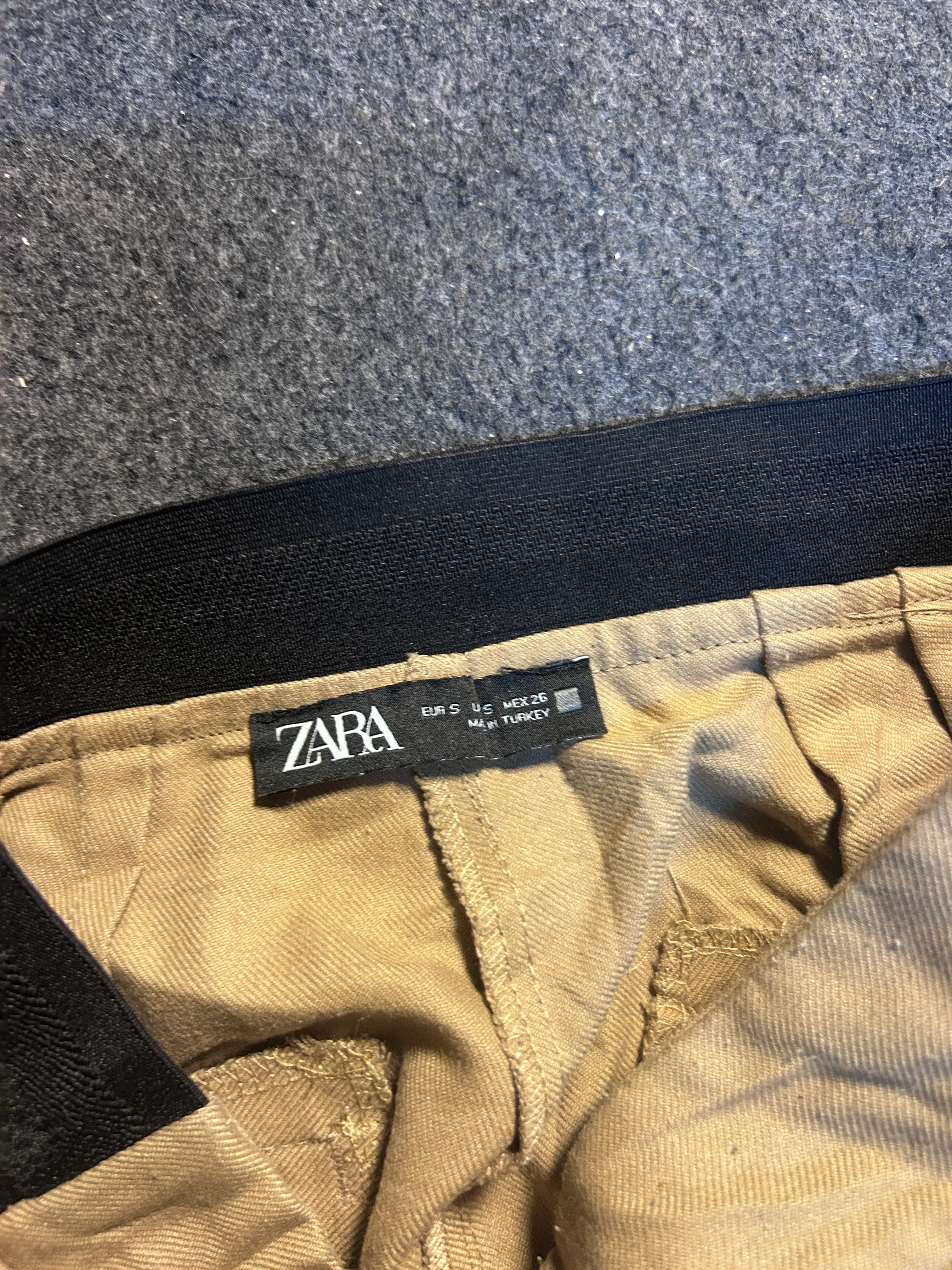Zara Women’s Beige Straight-Leg Trousers