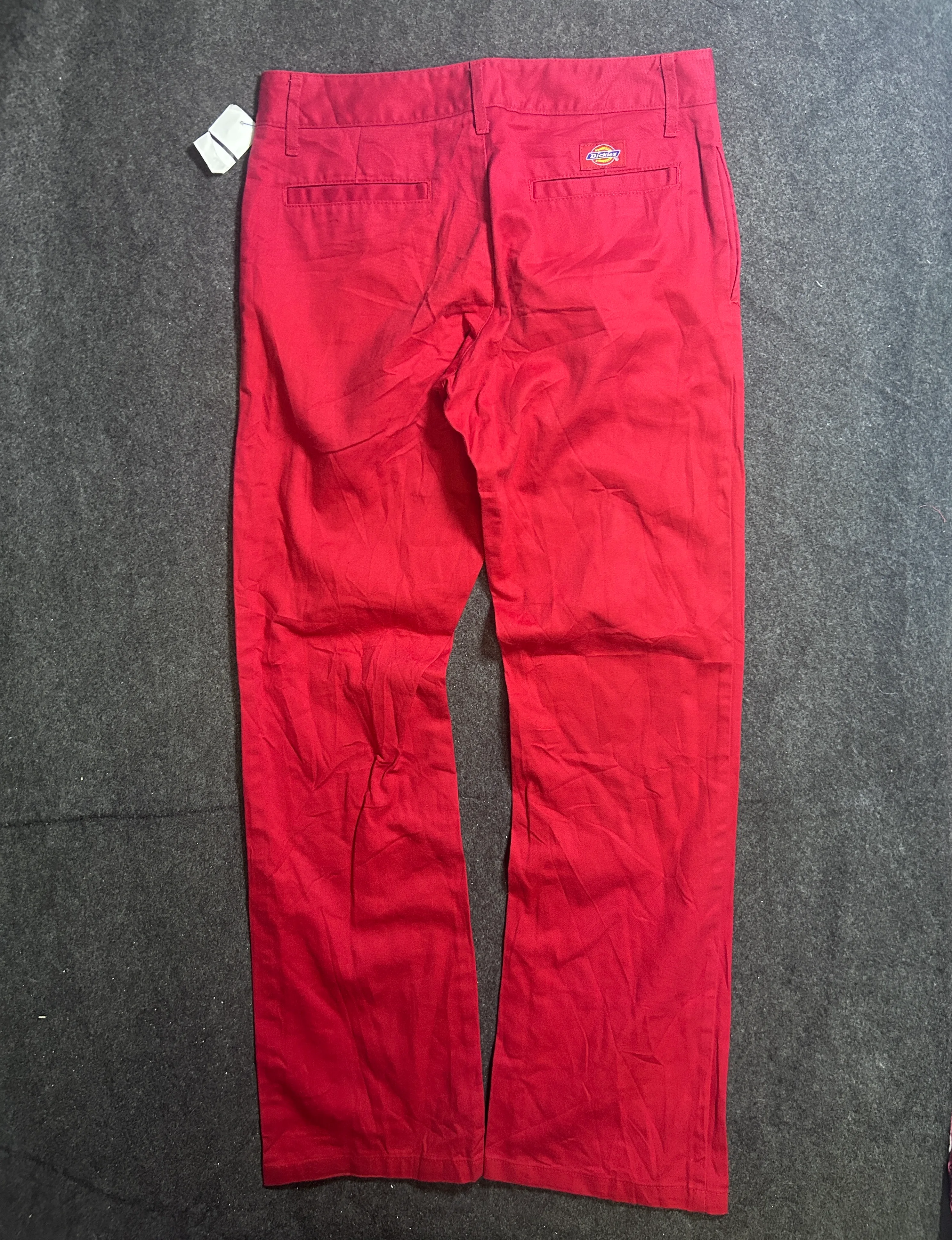 Dickies Girls’ Red Work Pants  Classic Straight Fit
