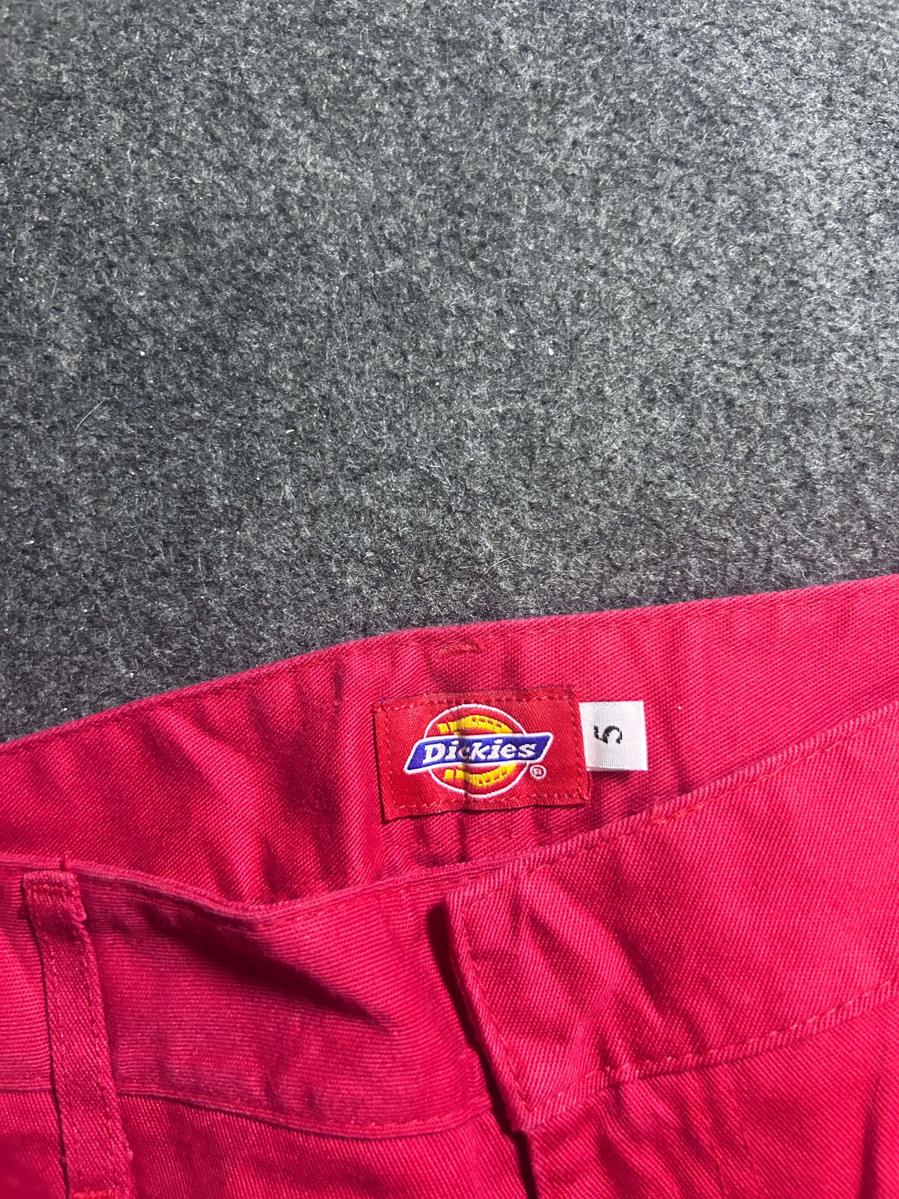 Dickies Girls’ Red Work Pants  Classic Straight Fit