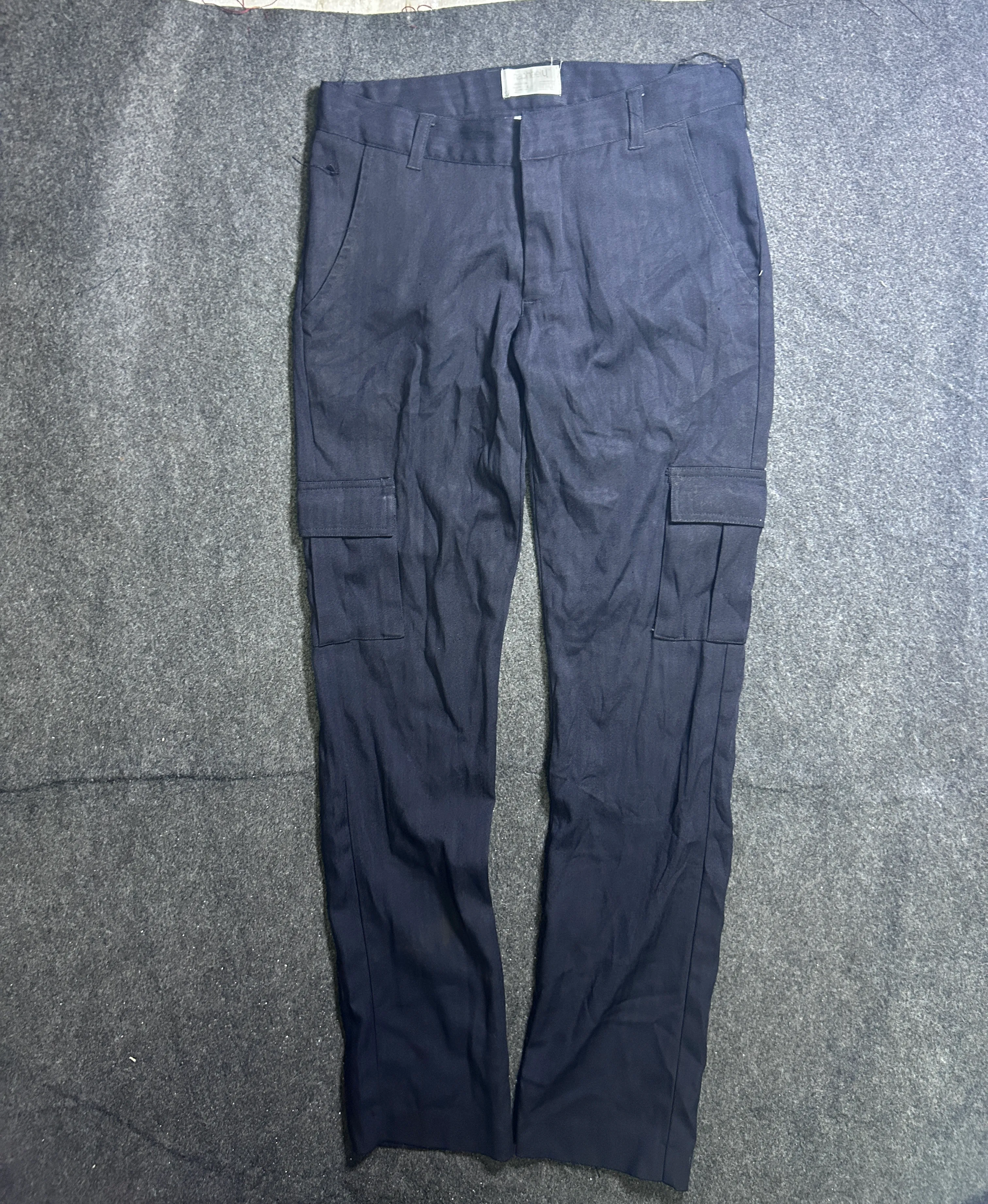 Raphaël Men’s Navy Blue Cargo Pants – Utility Workwear Trousers
