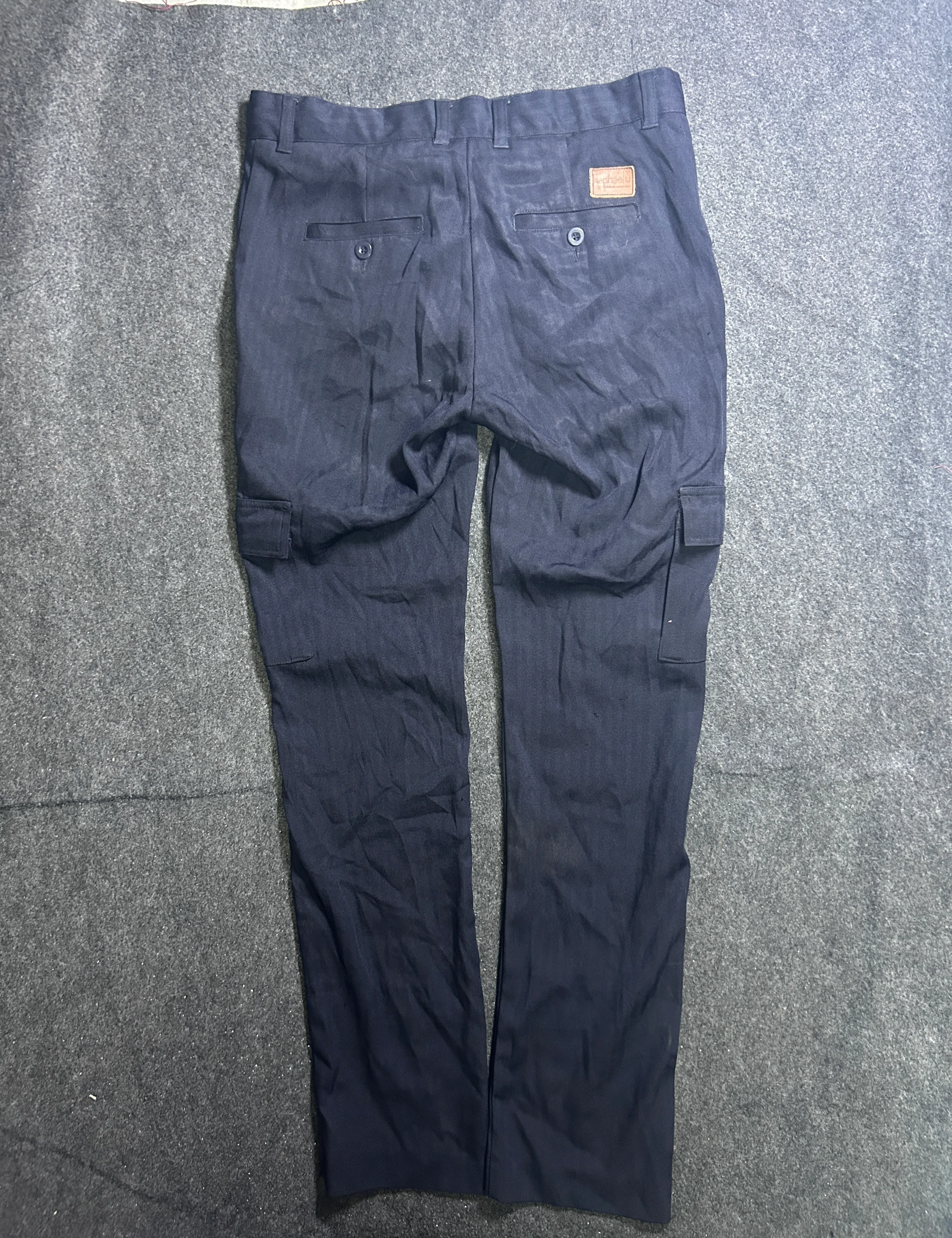 Raphaël Men’s Navy Blue Cargo Pants – Utility Workwear Trousers
