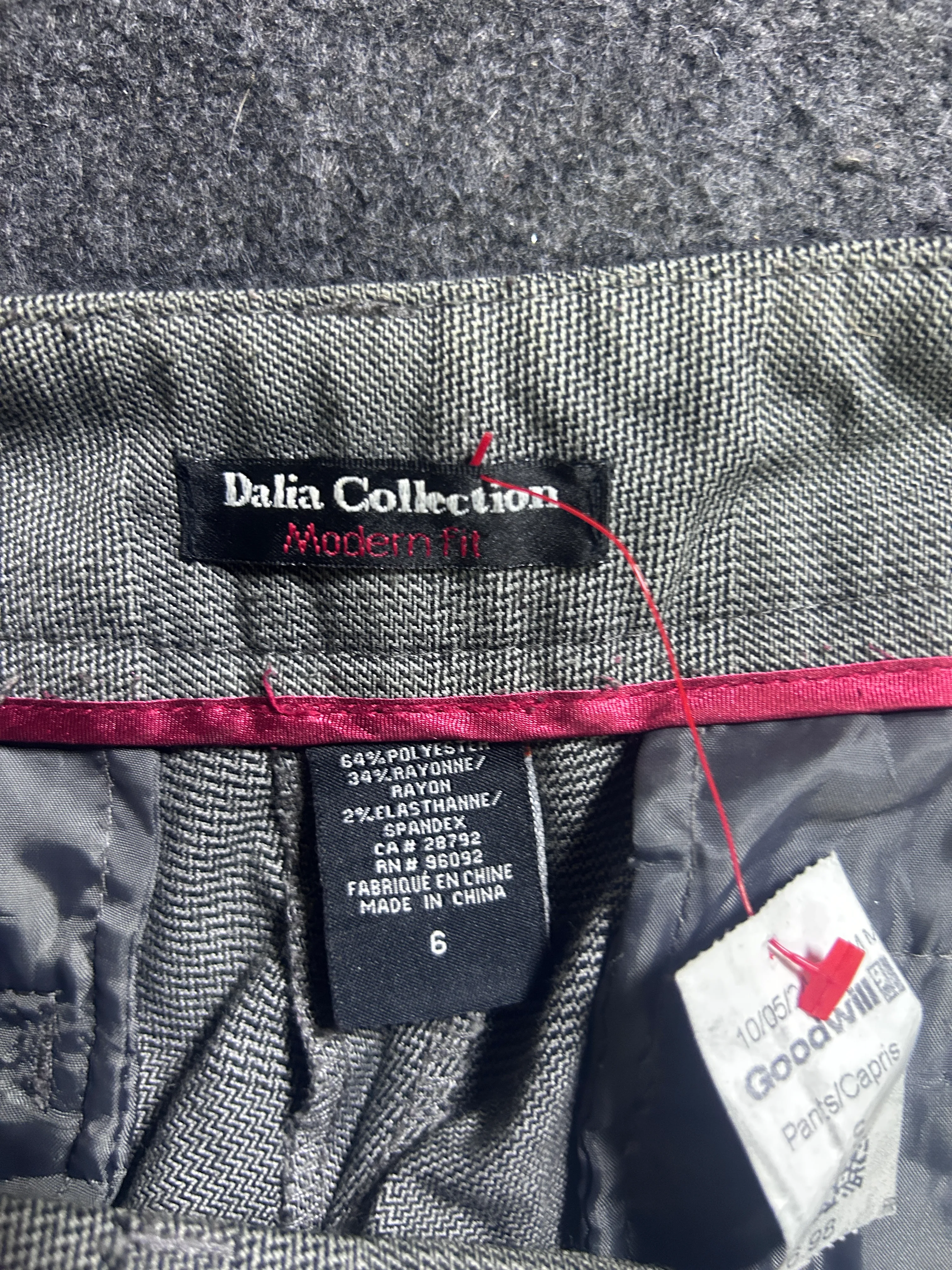 Dalia Collection Modern Fit Women’s Grey Trousers