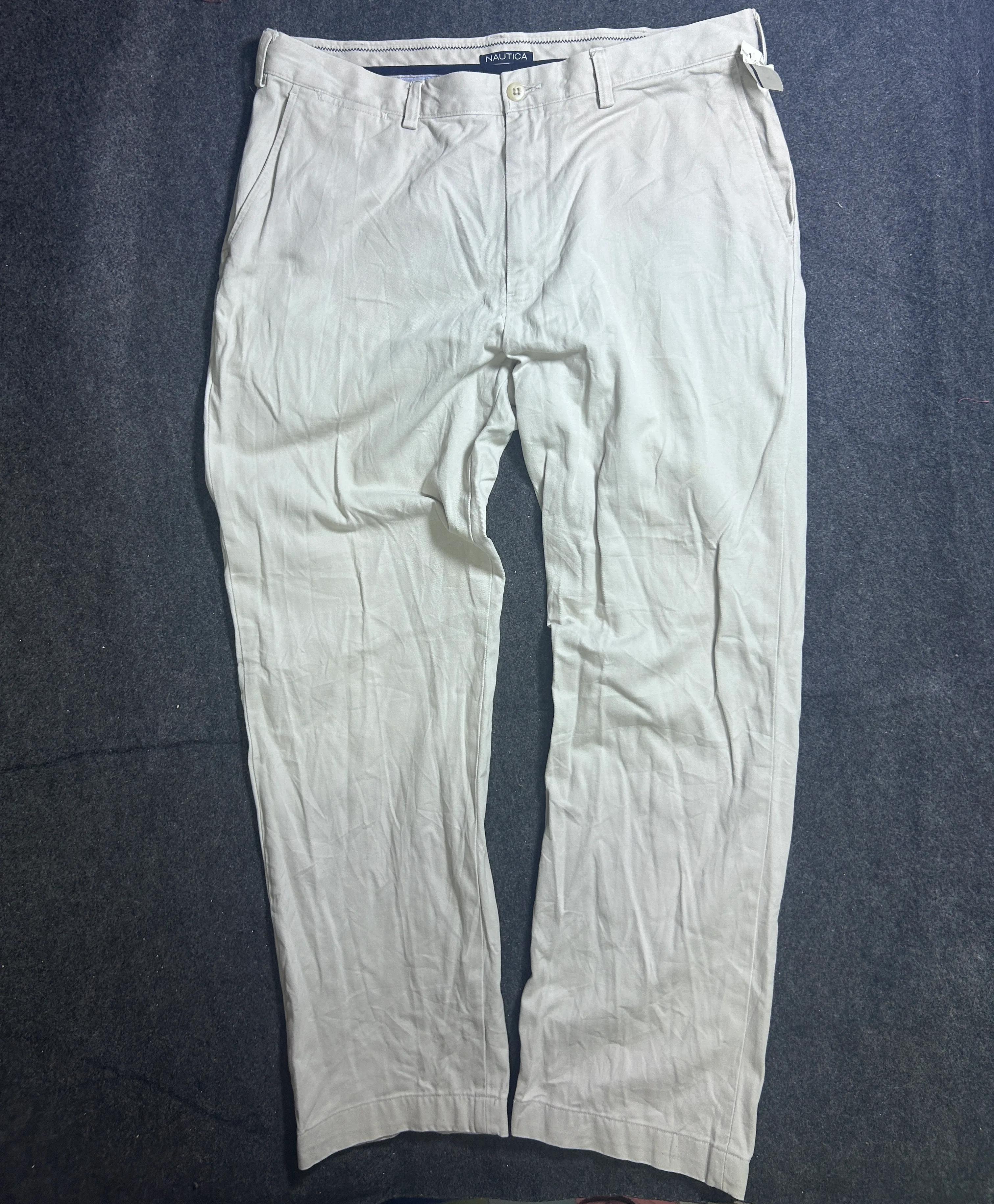 Nautica Men’s Light Beige Chino Pants | Classic Cotton Trousers