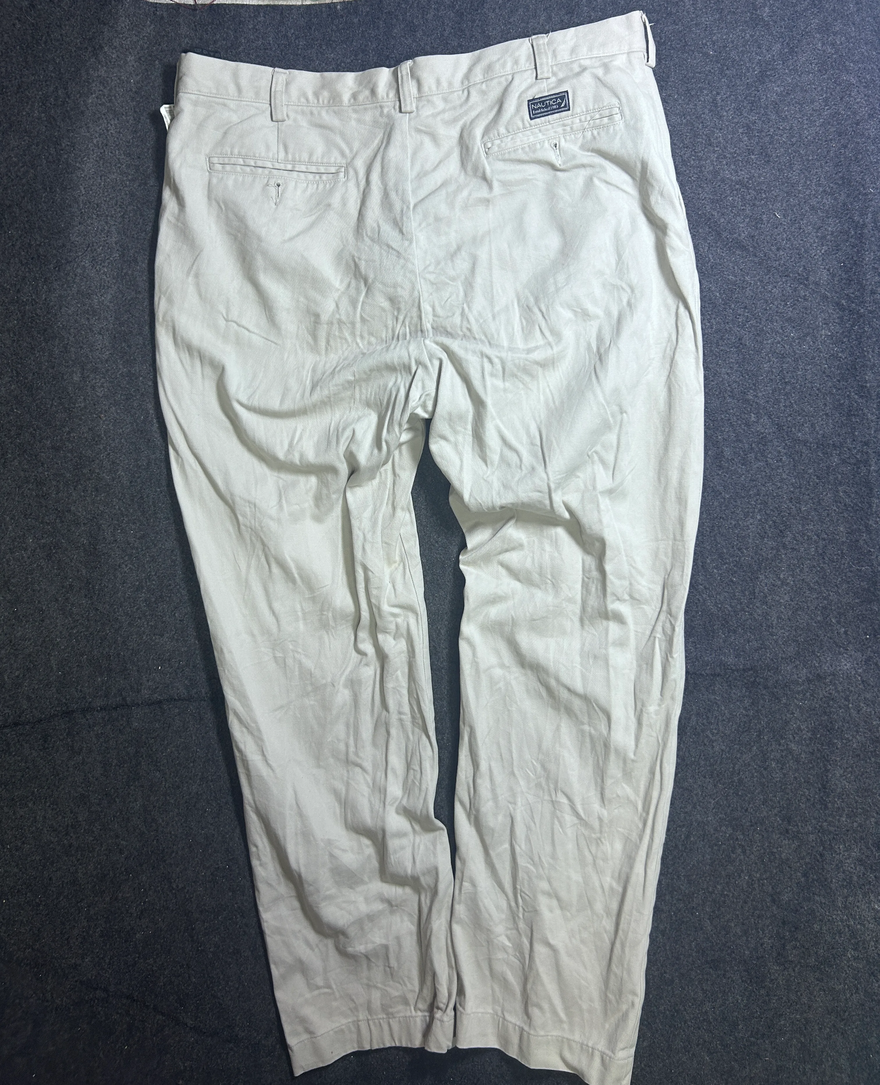 Nautica Men’s Light Beige Chino Pants | Classic Cotton Trousers