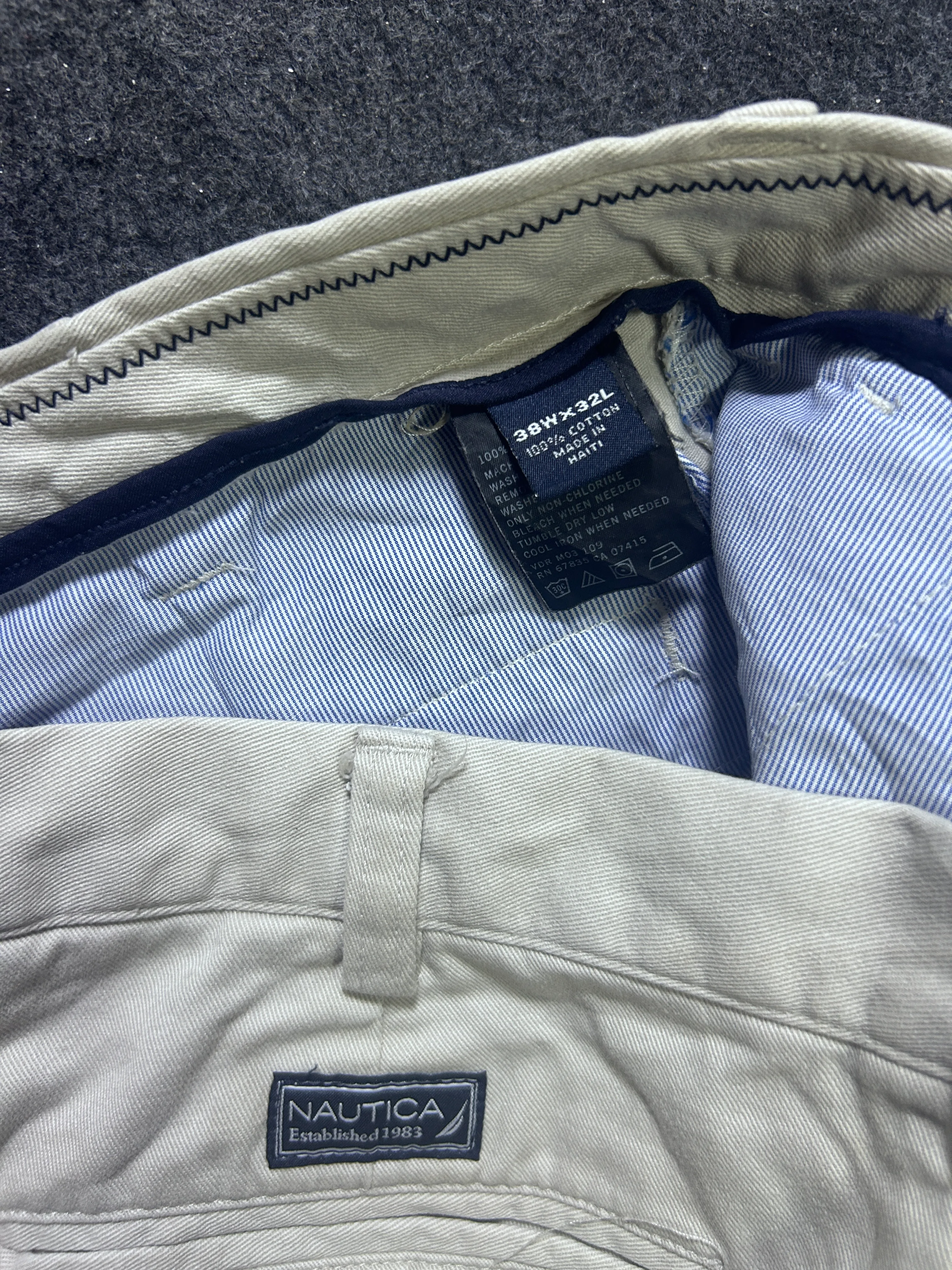 Nautica Men’s Light Beige Chino Pants | Classic Cotton Trousers
