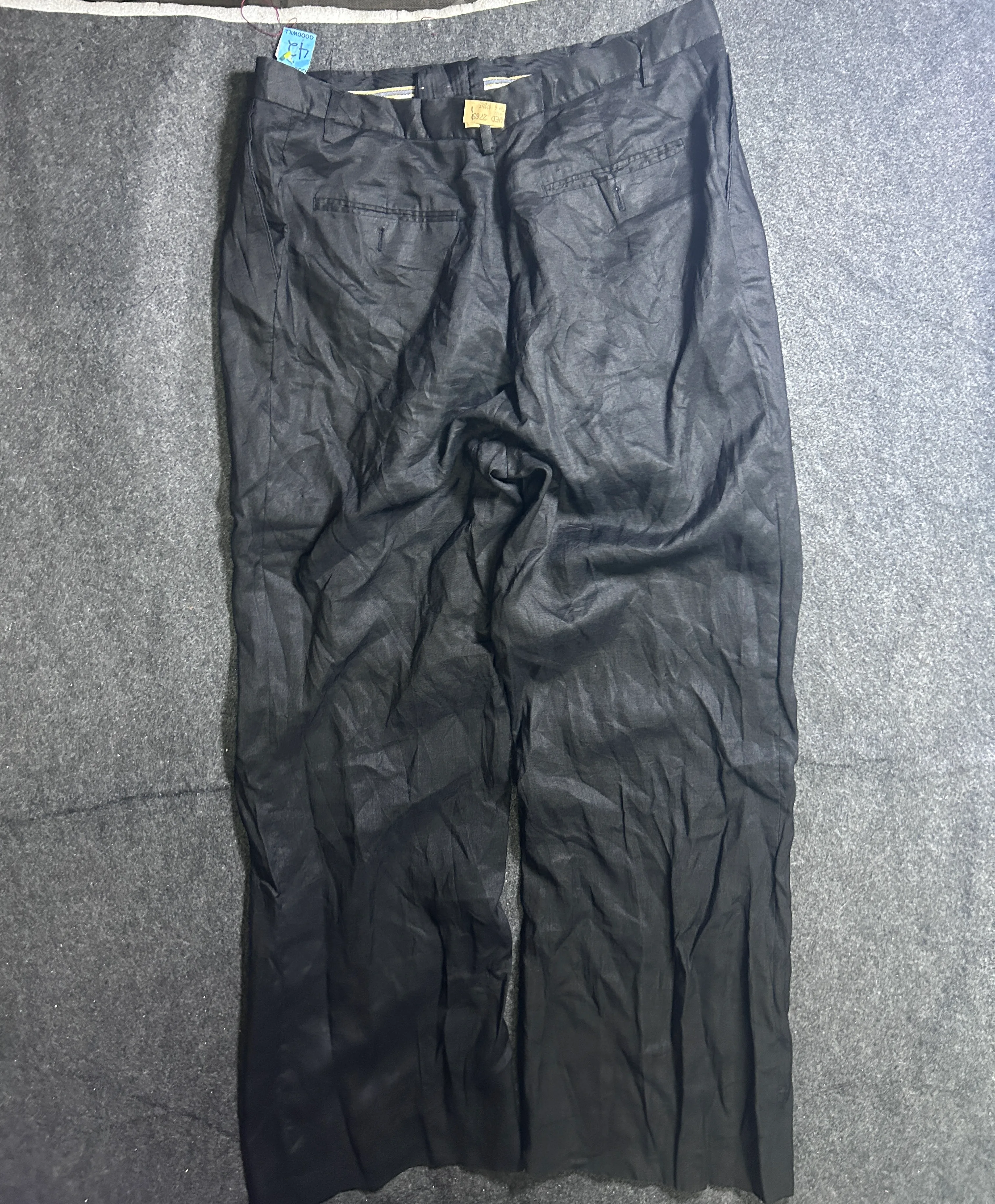 Bazzi Men’s Black Baggy Pleated Trousers