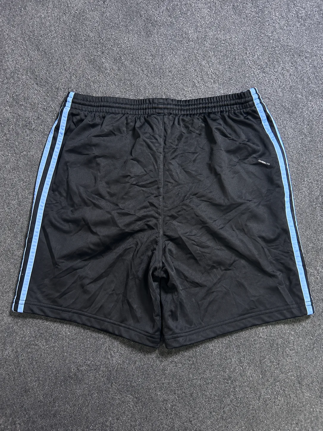 Adidas Vintage Black Sports Shorts with 3-Stripes |