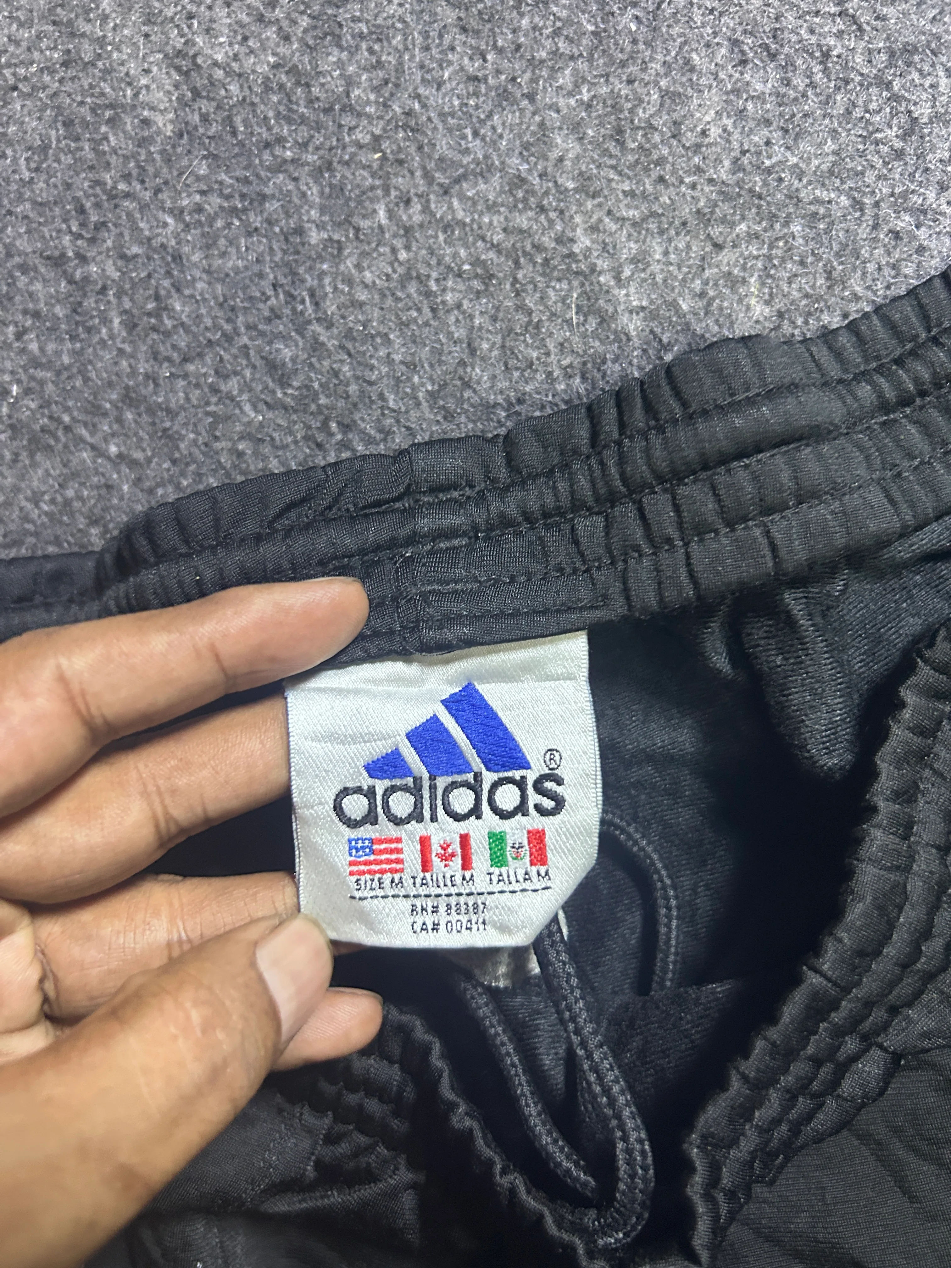 Adidas Vintage Black Sports Shorts with 3-Stripes |