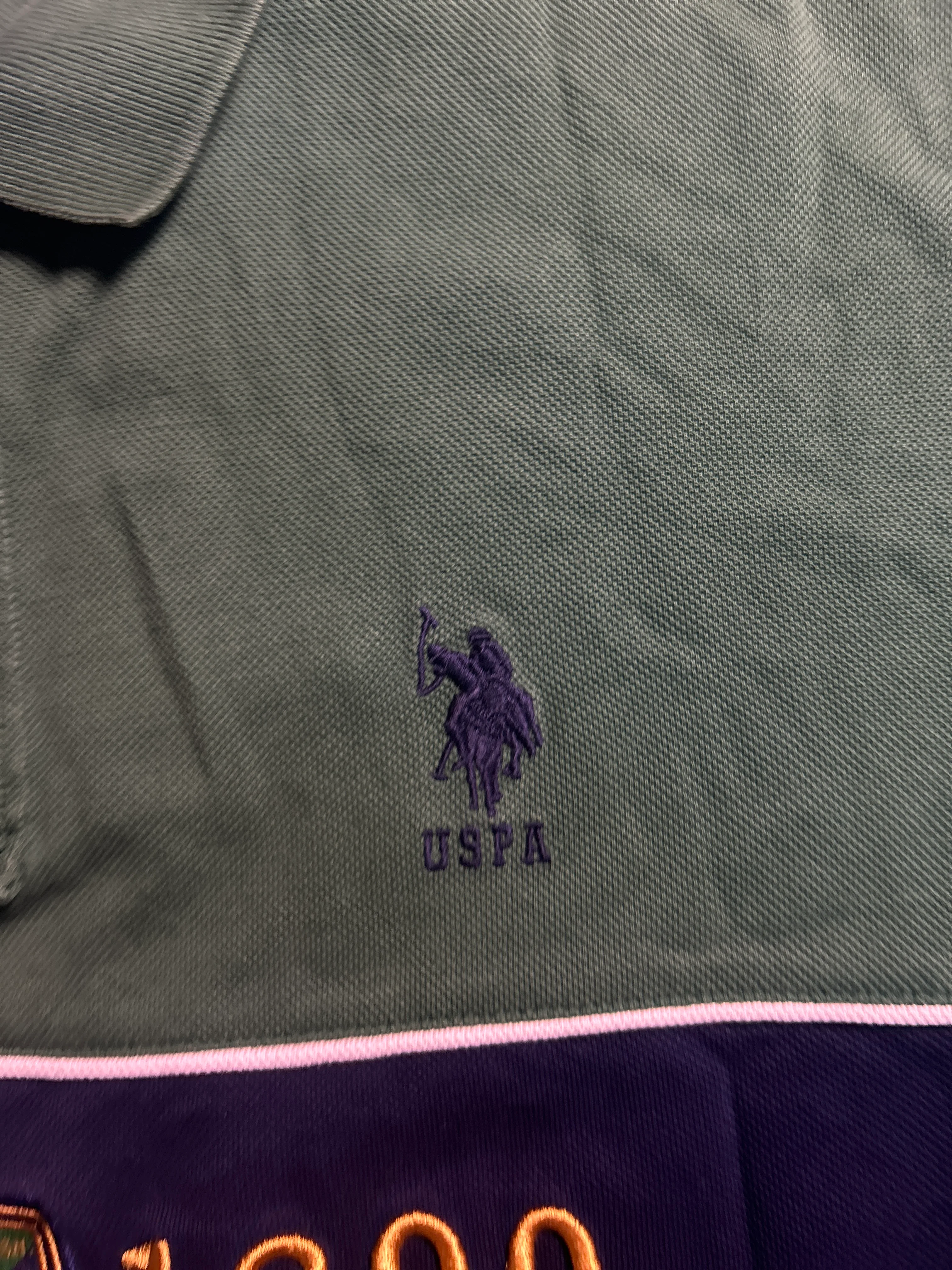 S. Polo Assn. Green & Navy Colorblock Polo T-Shirt