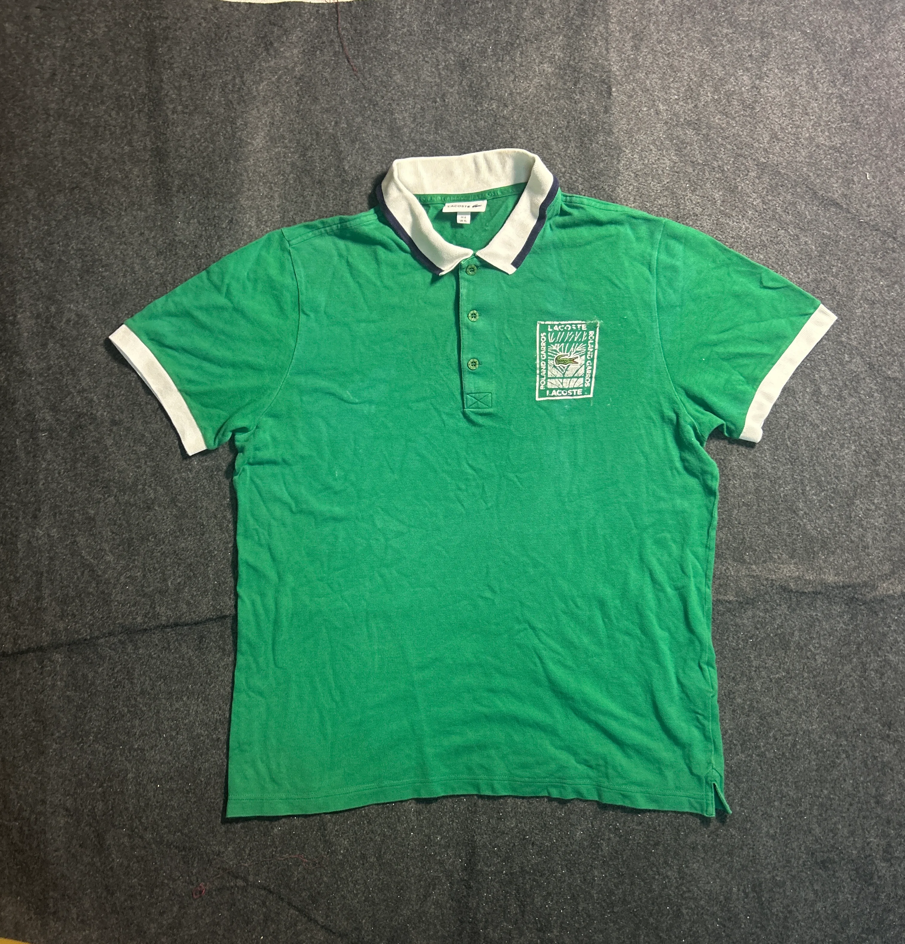 Lacoste Green Contrast Collar Polo T-Shirt – Men’s Classic Cotton Polo