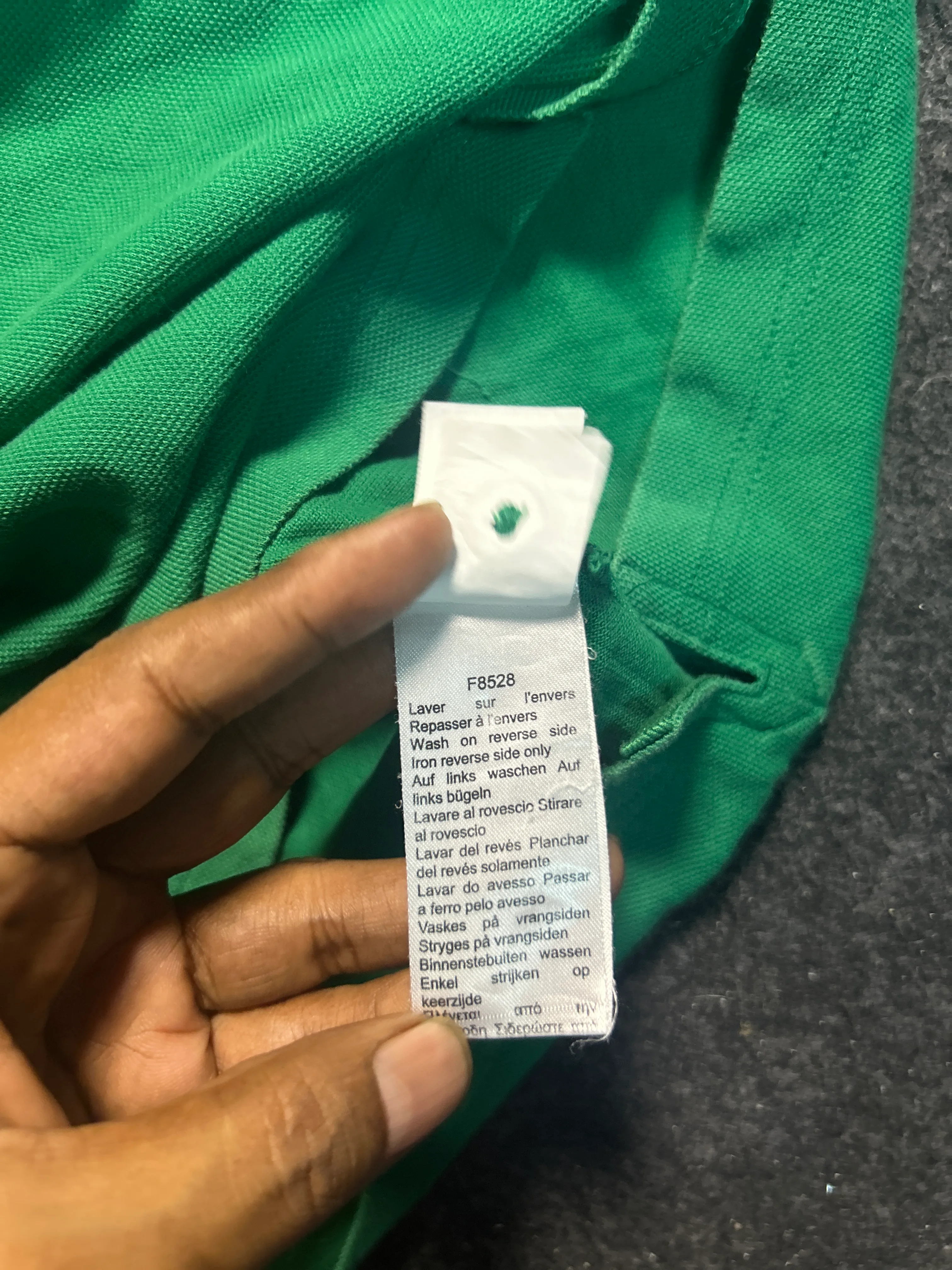 Lacoste Green Contrast Collar Polo T-Shirt – Men’s Classic Cotton Polo