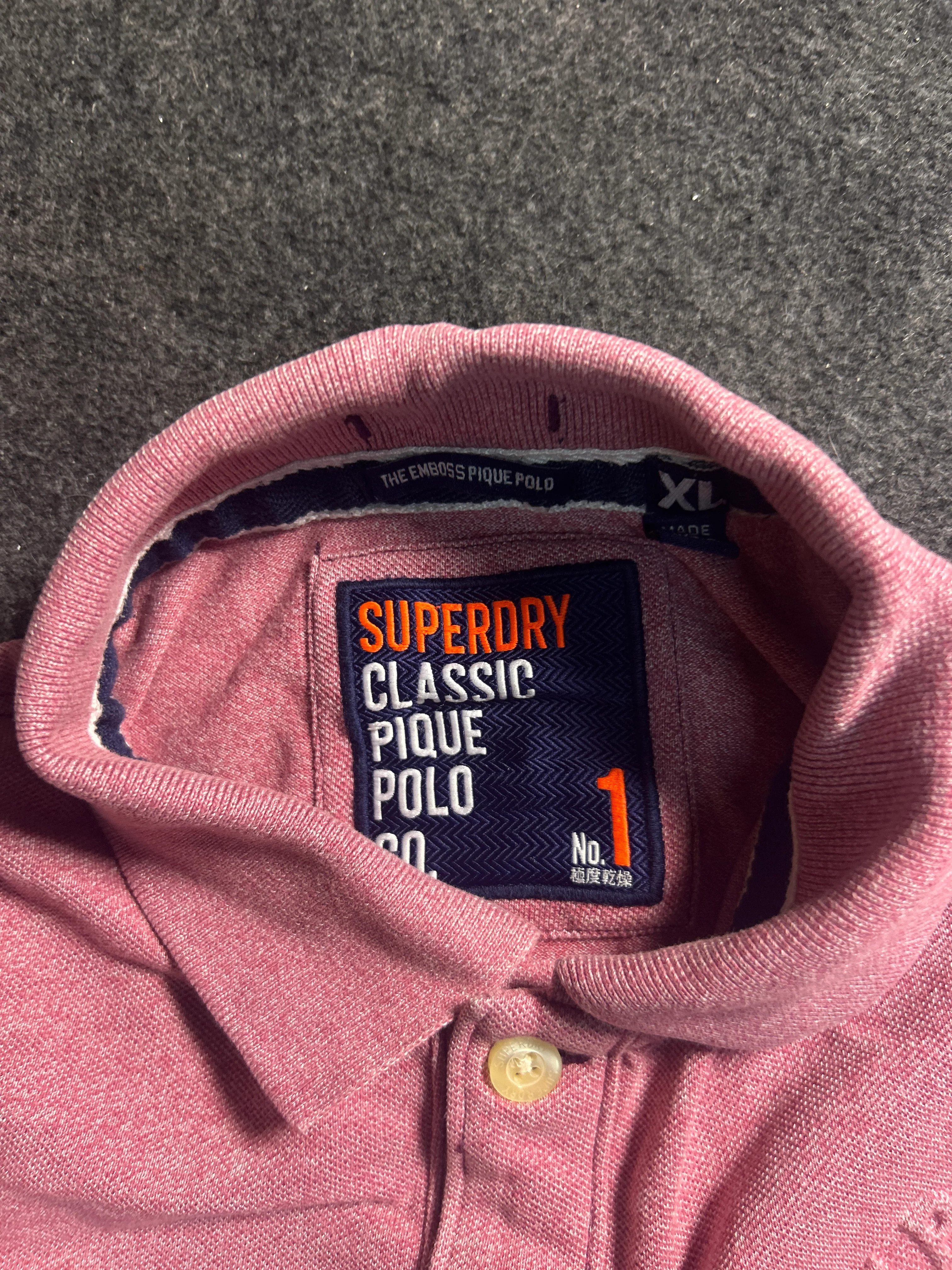 Superdry Classic Pique Polo Shirt Pink