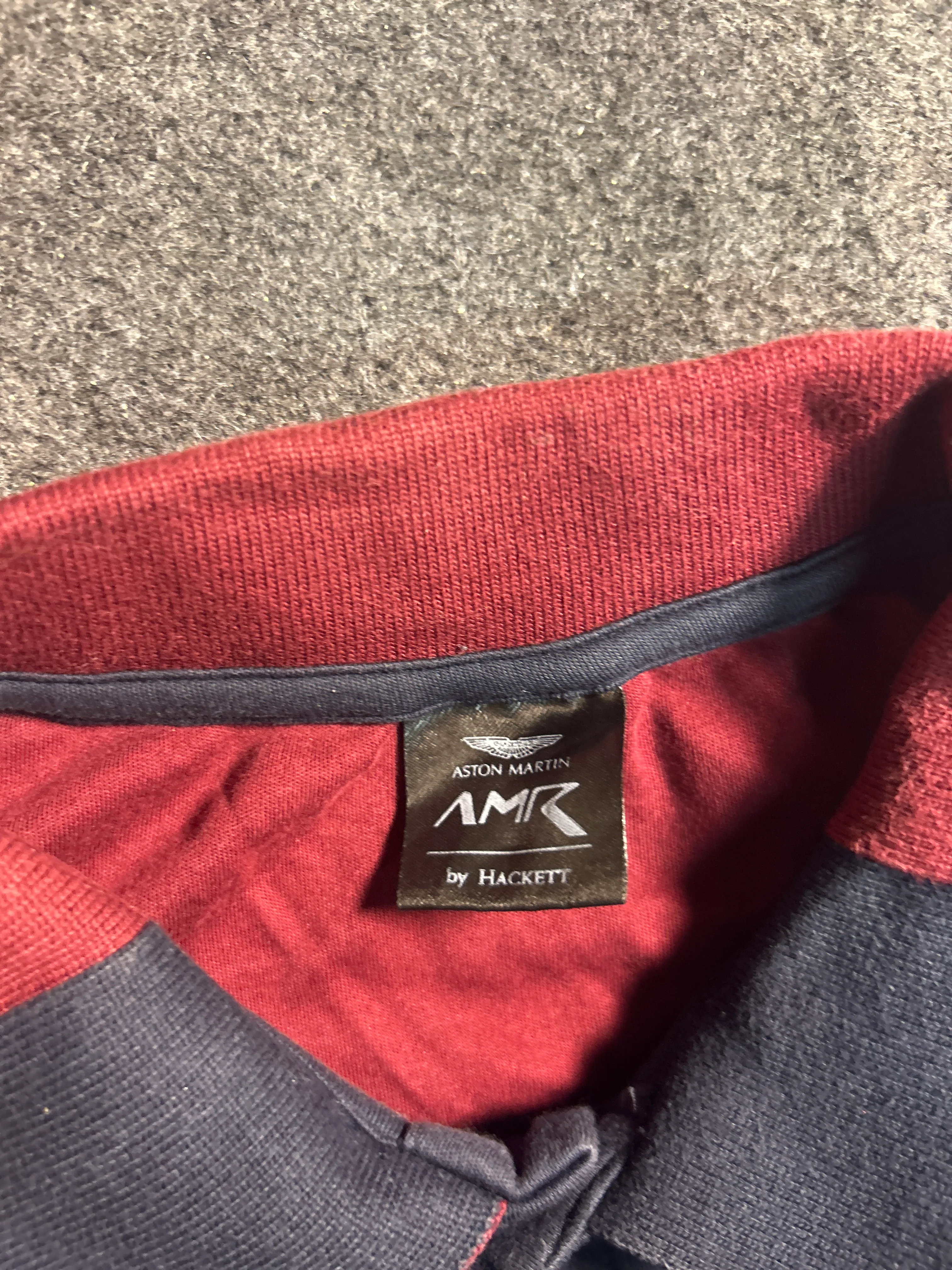 Branded thrift polo shirt India close-up