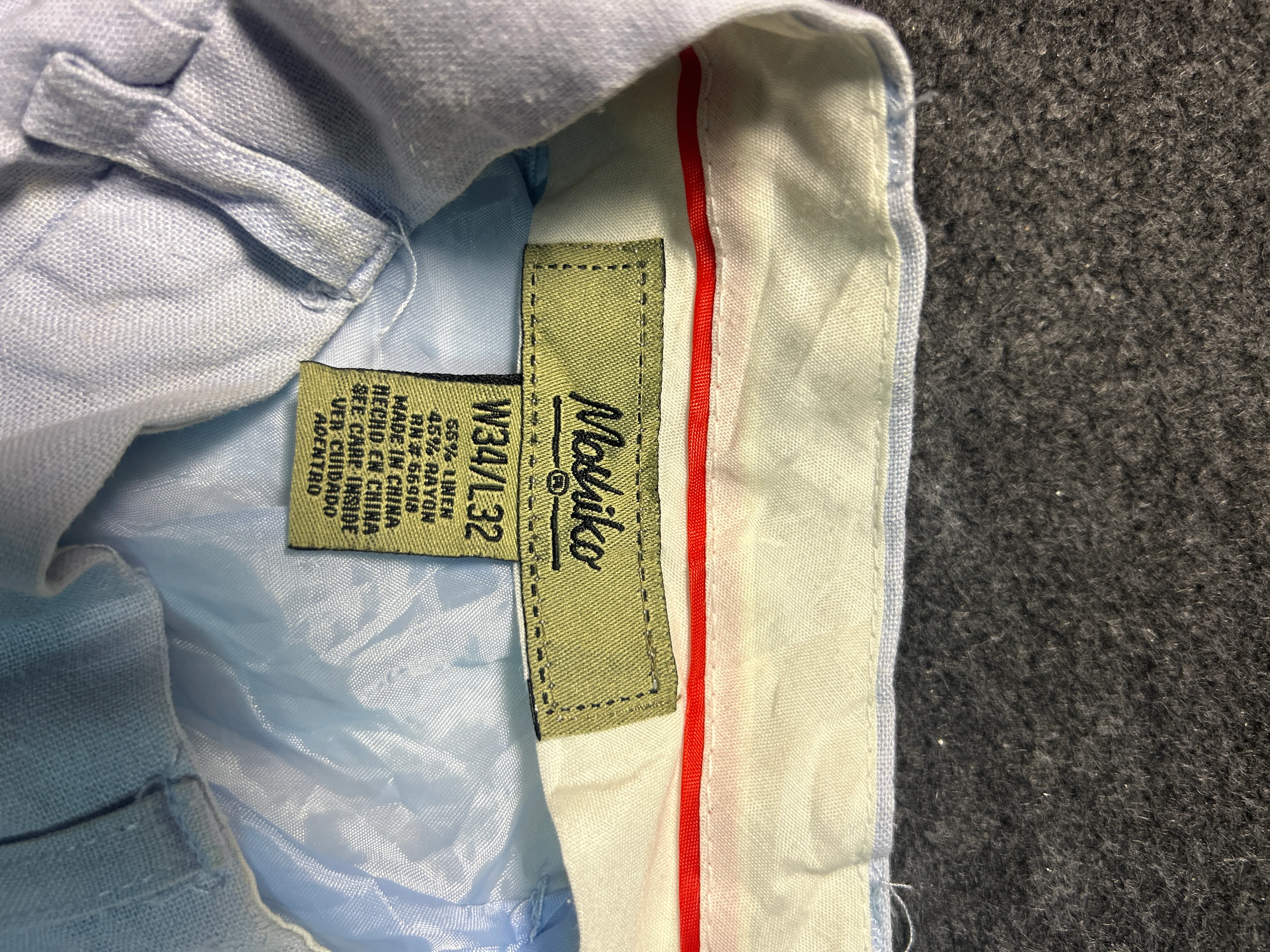 Branded thrift trousers India detail view
