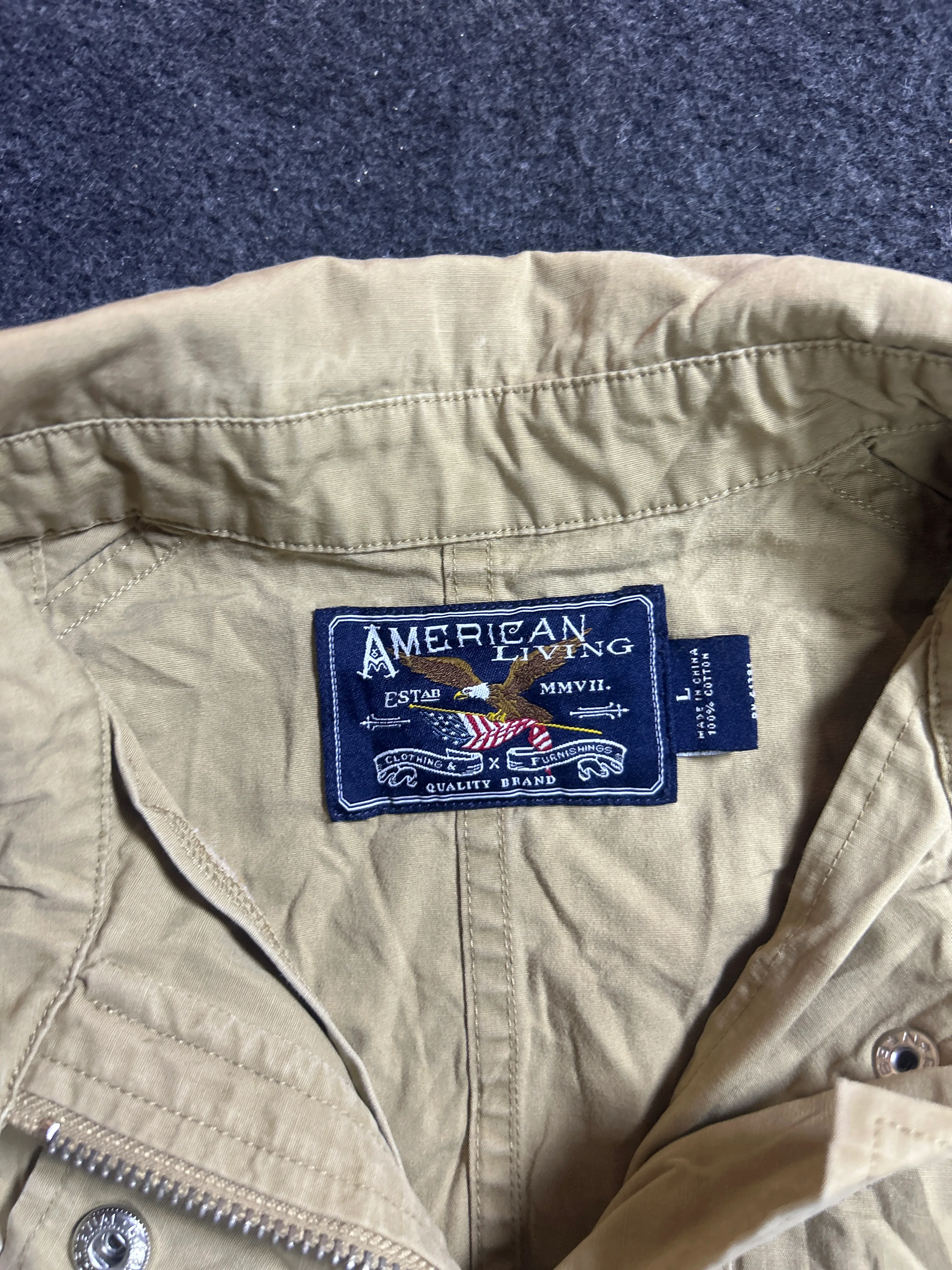 American Living Utility Vest – Khaki Multi-Pocket Outdoor Vest | M thrift clothing India back view