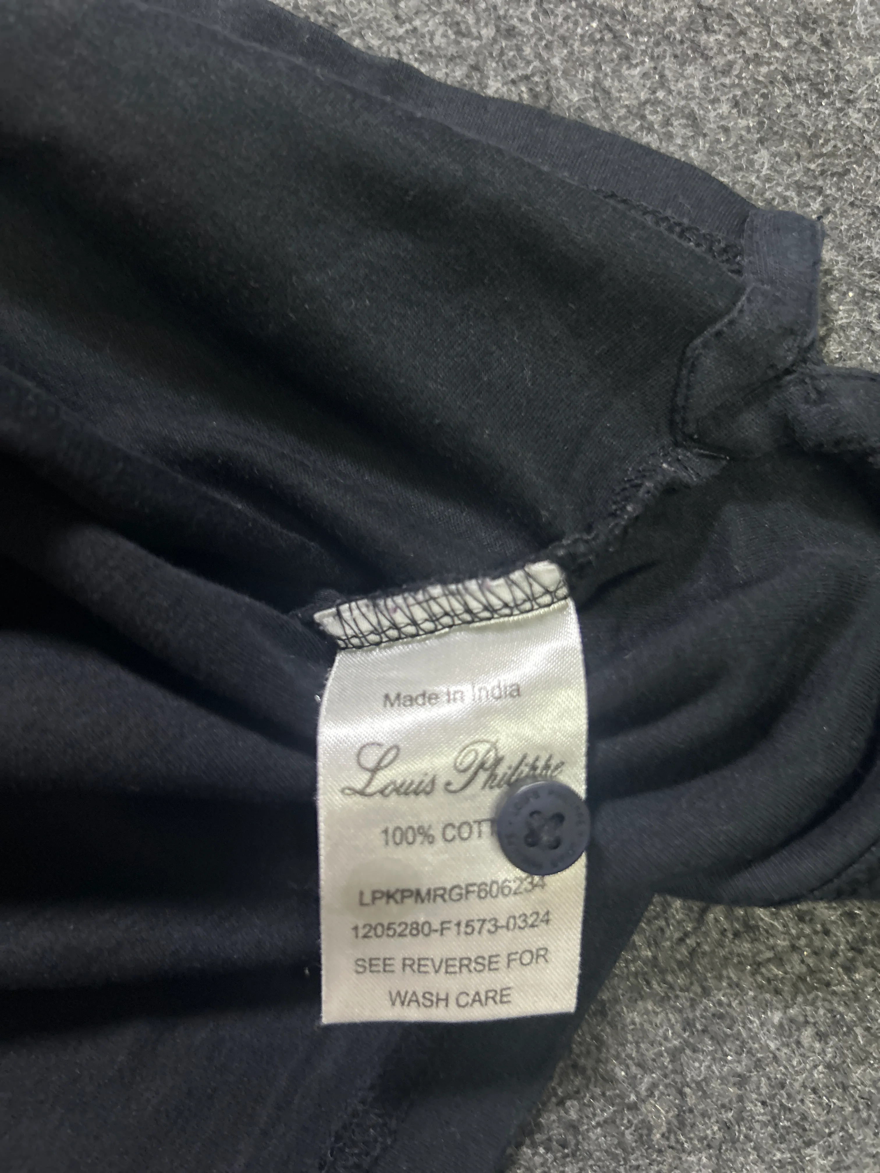 Branded thrift polo shirt India detail view