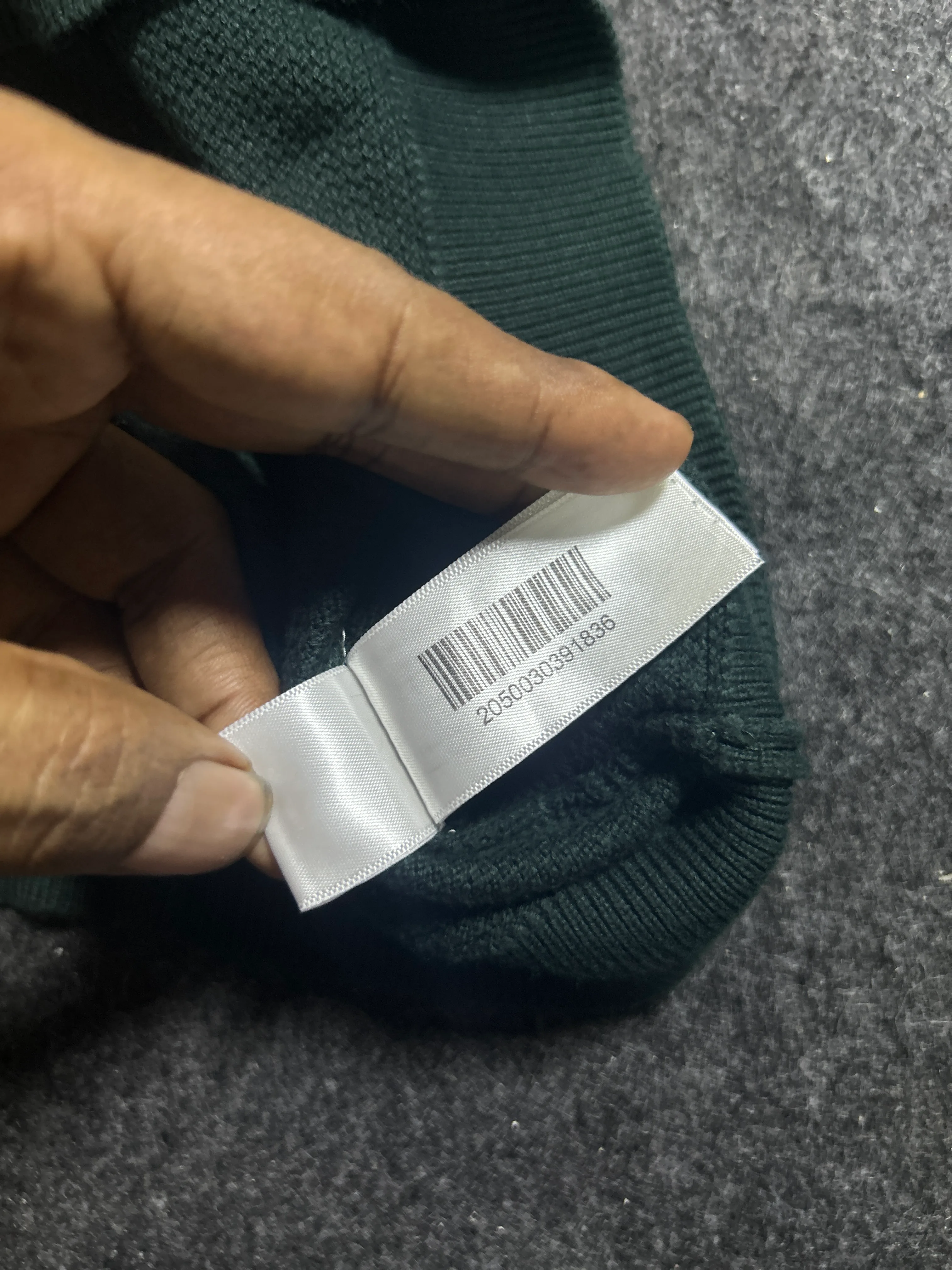 Branded thrift polo shirt India close-up