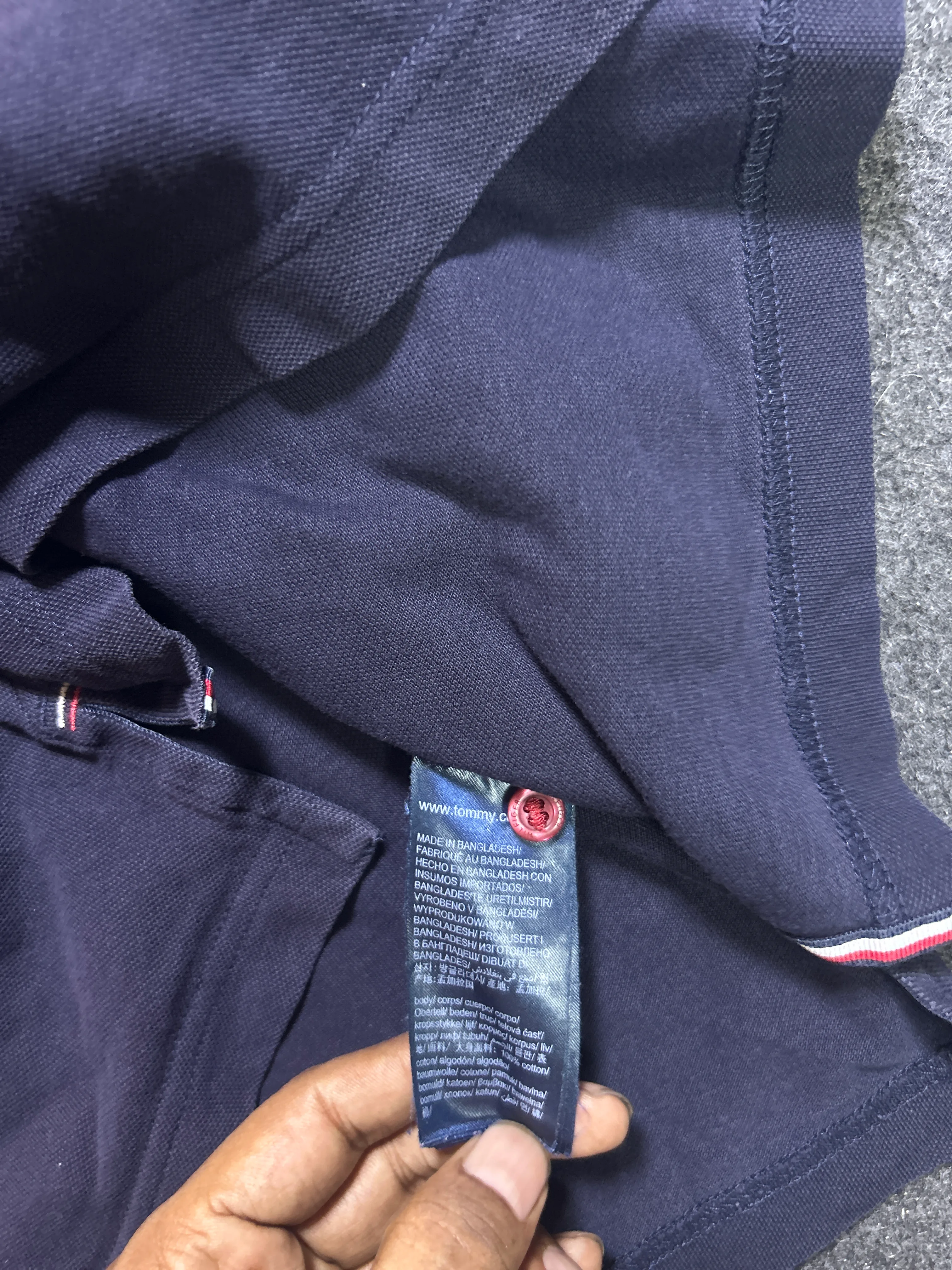 Tommy Hilfiger Men’s Navy Blue Polo TShirt XL