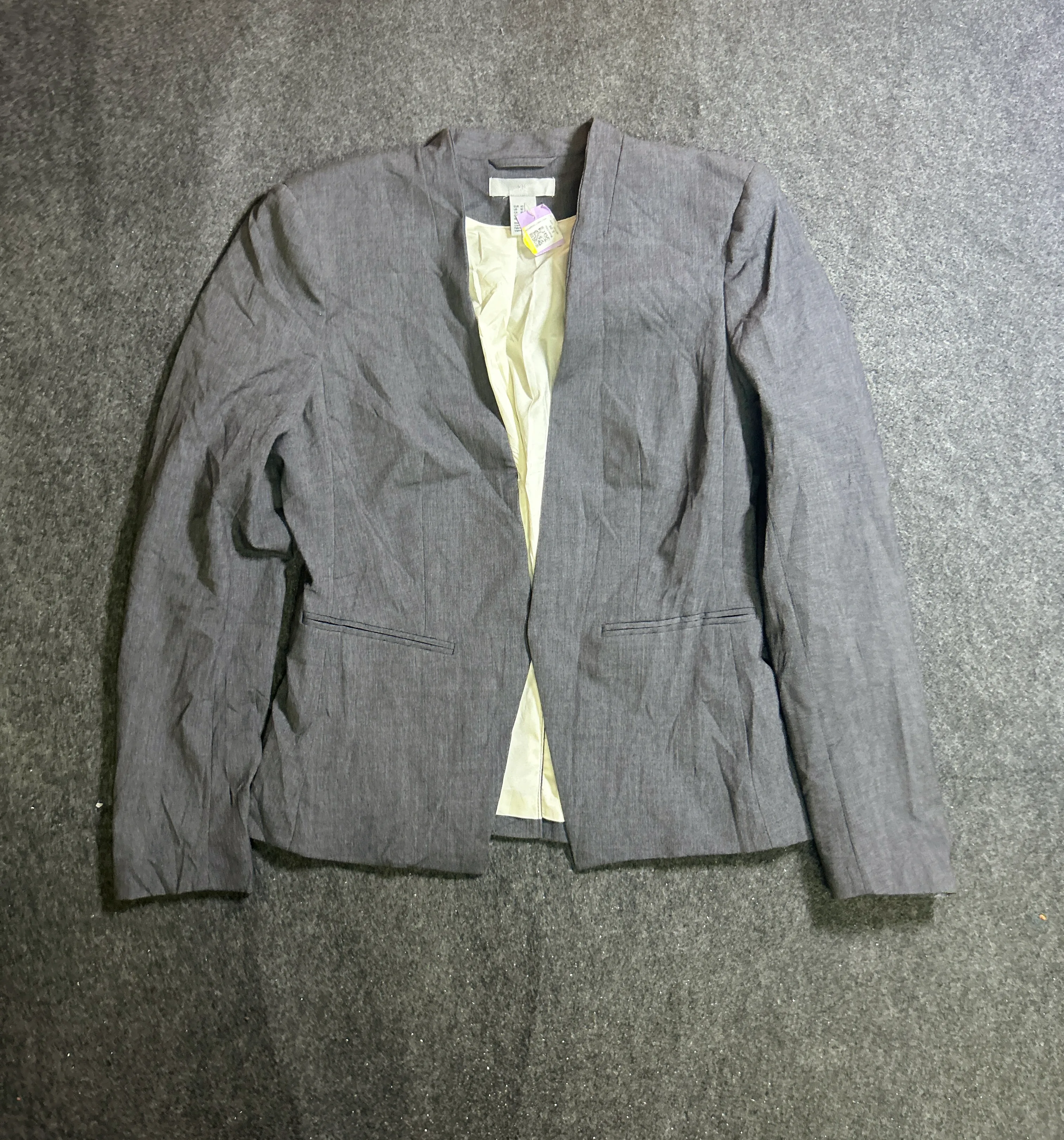 H&M Women’s Grey Tailored Blazer S thrift clothing India