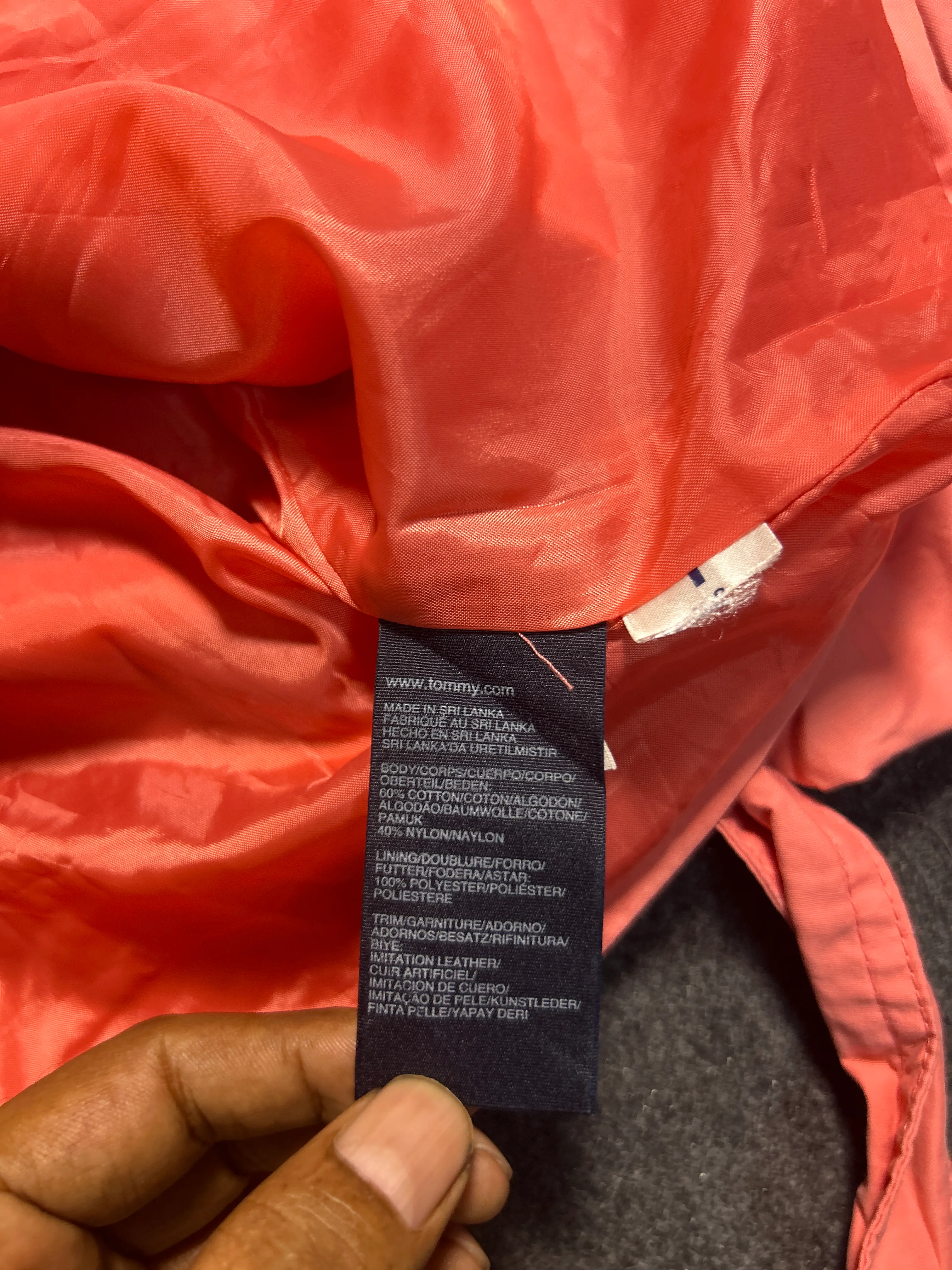 Tommy Hilfiger thrift jacket India close-up