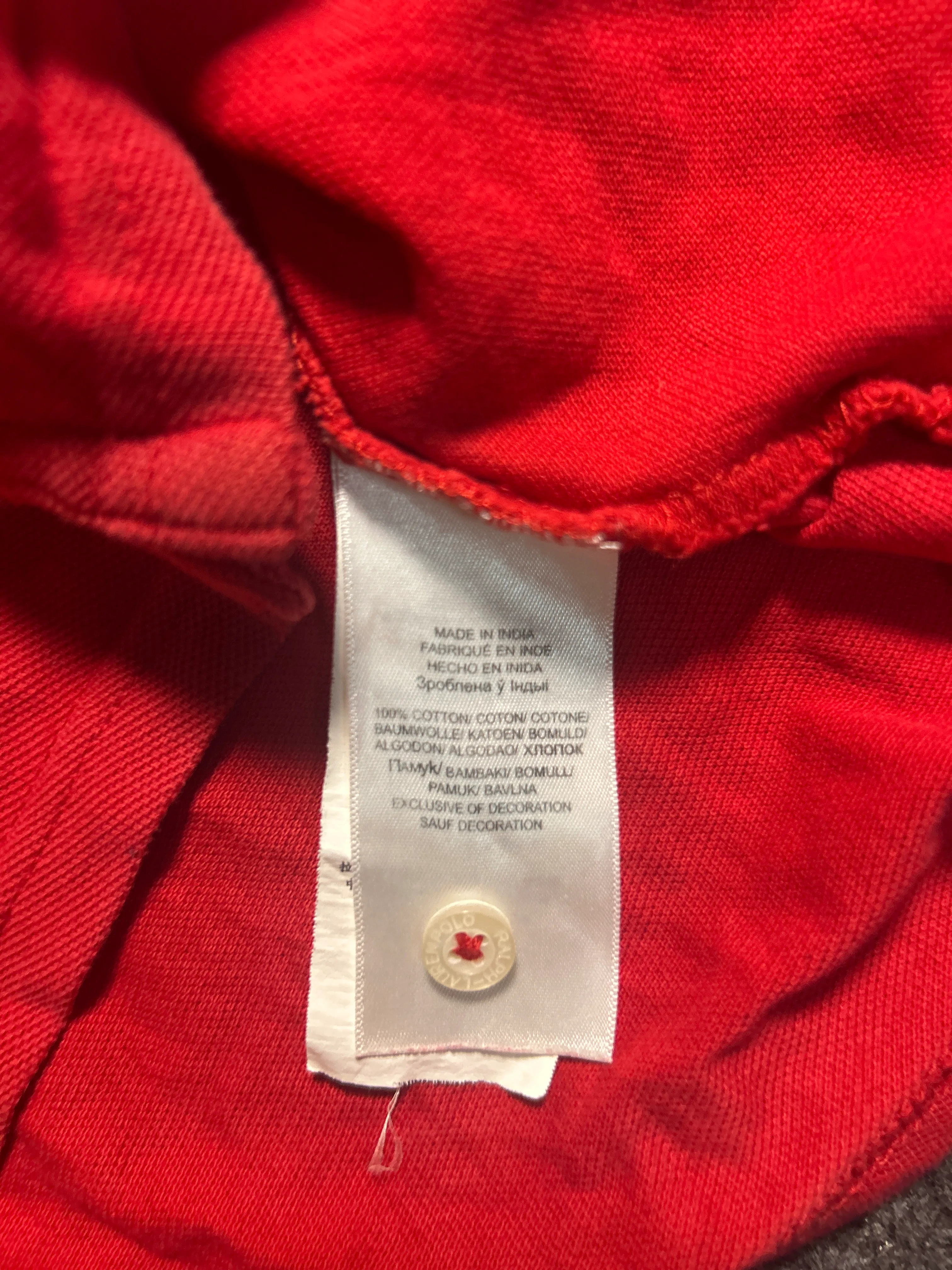 Ralph Lauren thrift polo shirt India detail view