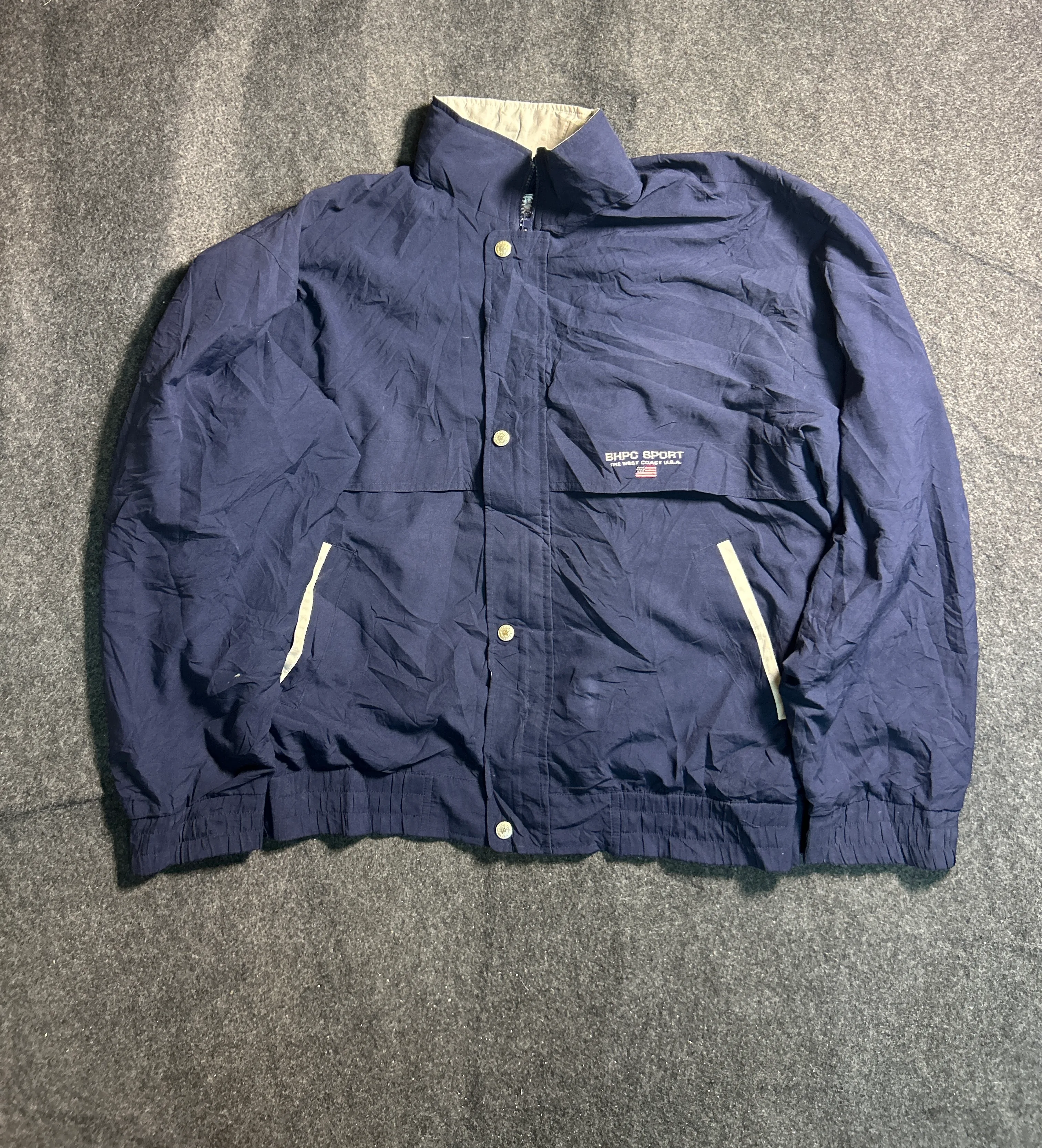 Beverly Hills Polo Club Navy Blue Lightweight Jacket – Size L