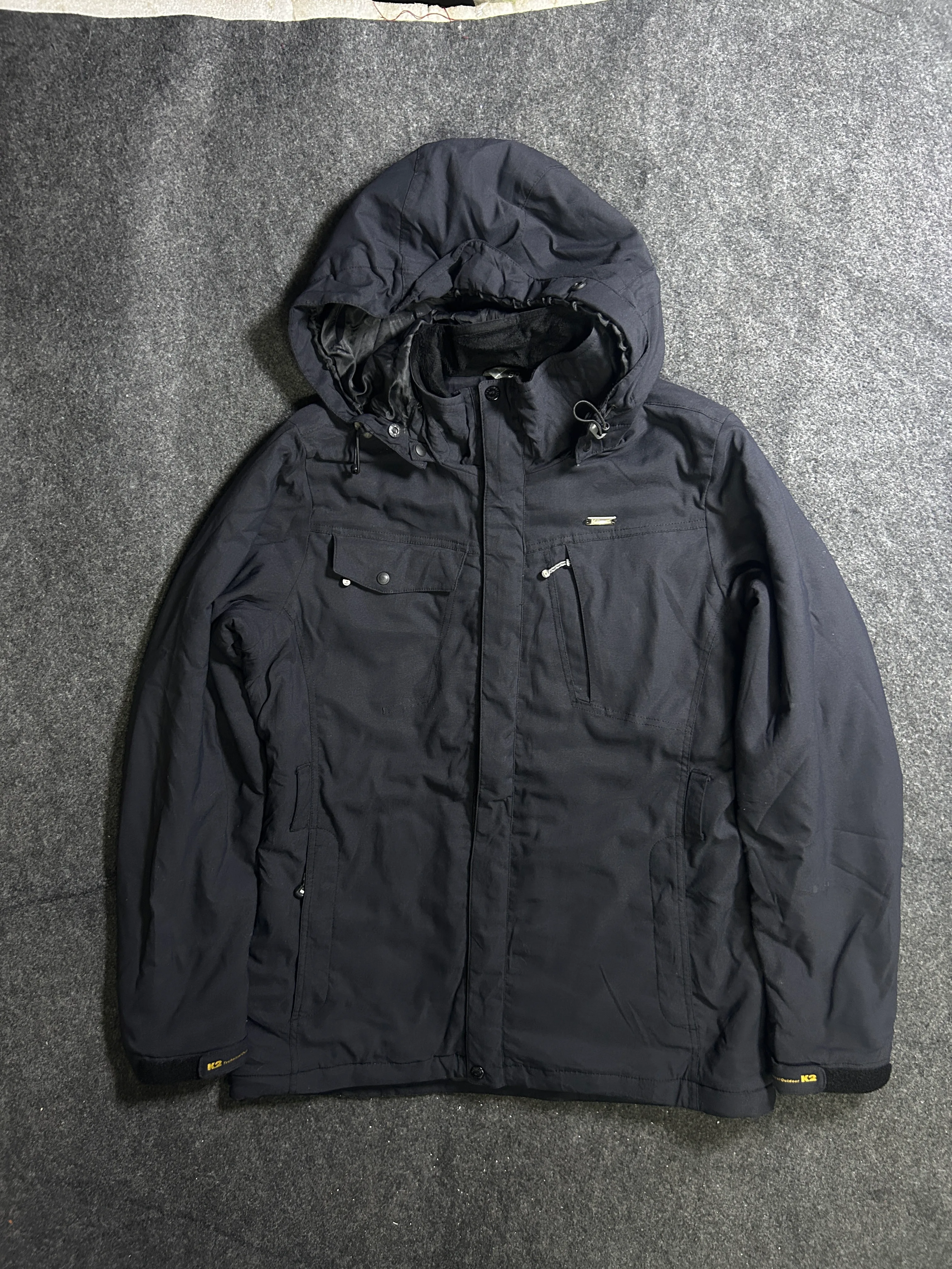 K2 Technical Outdoor Black Hooded Jacket – Size M