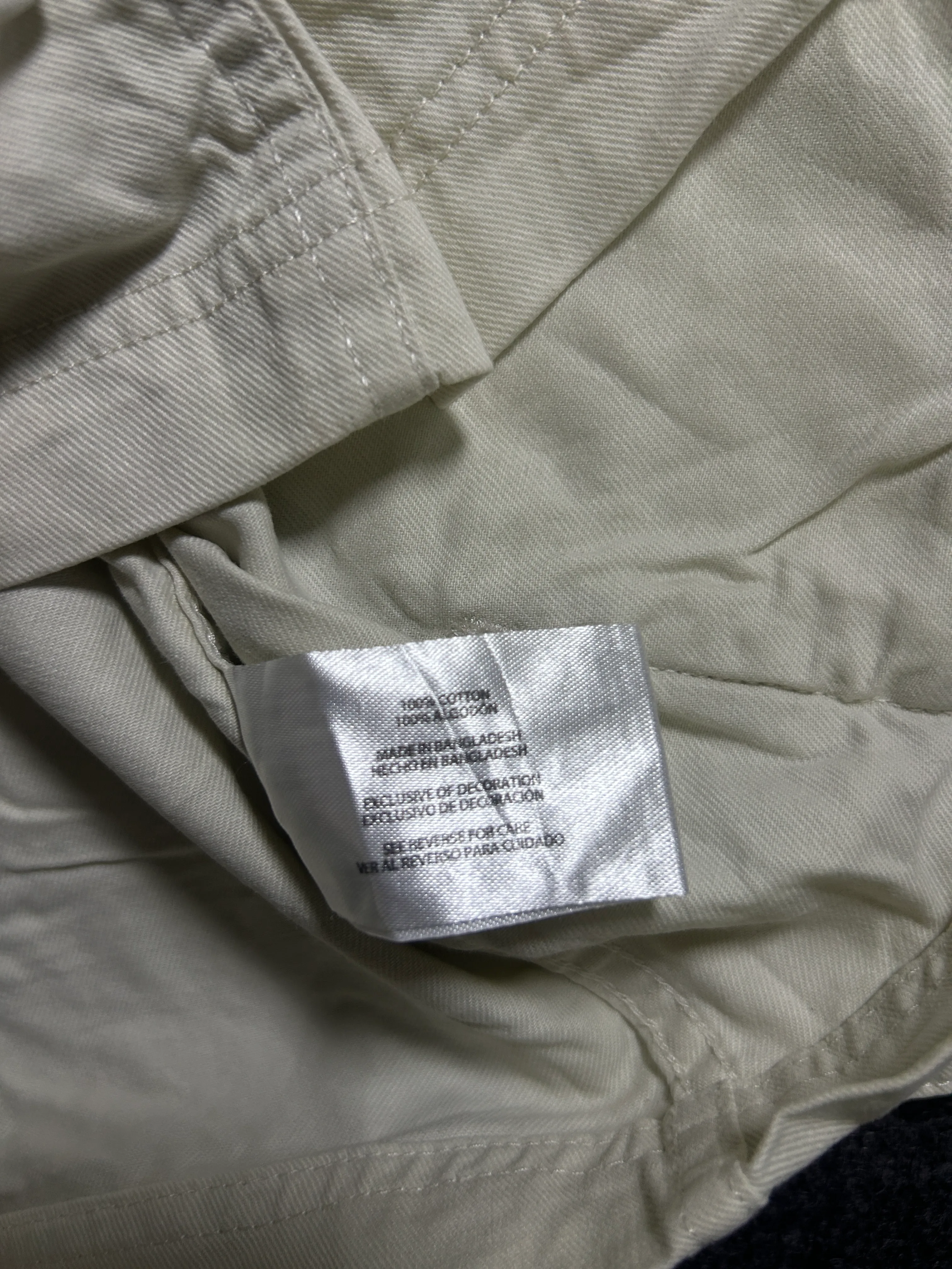 GAP Cream Cotton Utility Jacket for Men – Full-Zip Casual Jacket – Size M