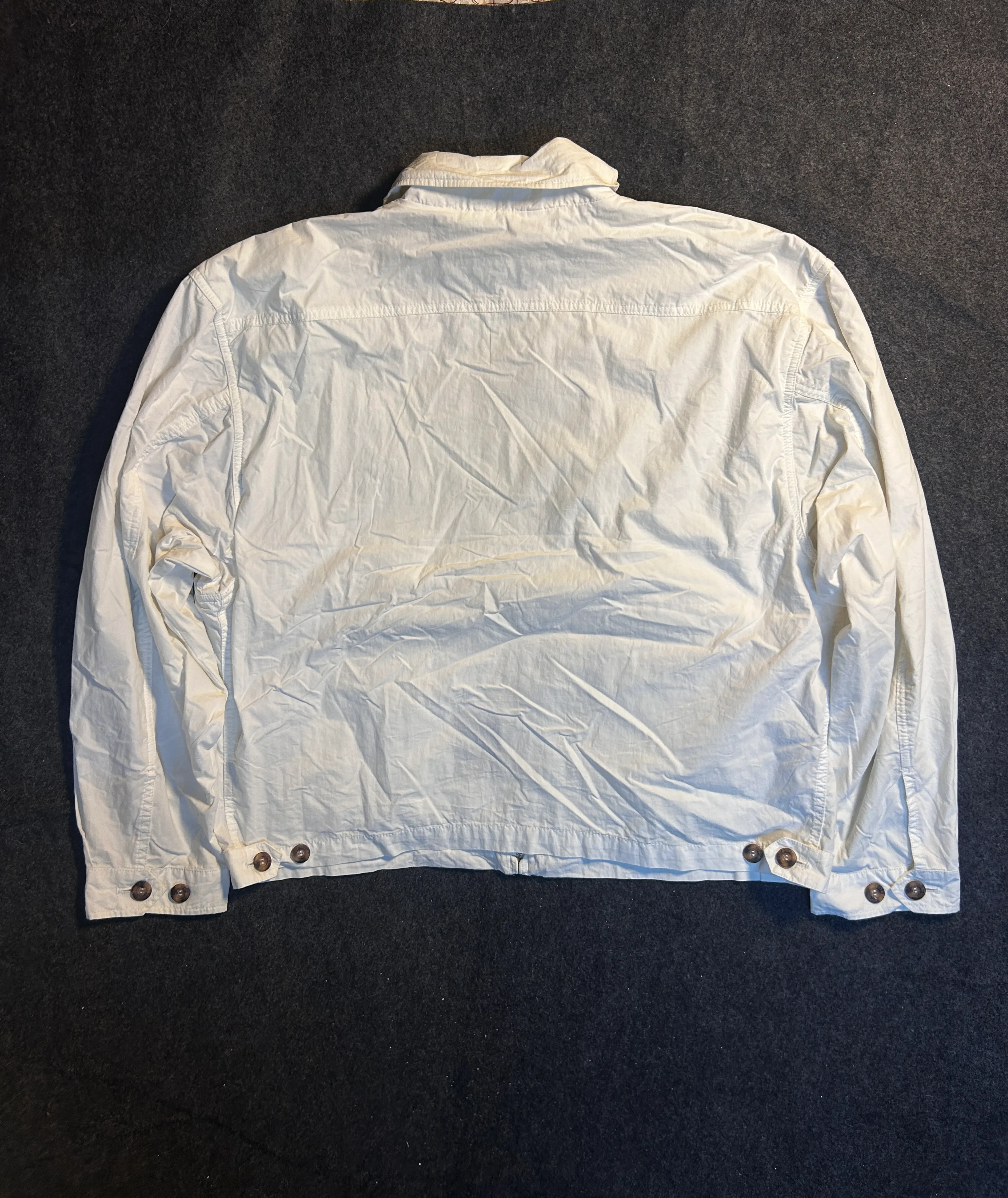 FILASPORT Classic Golf Jacket – Cream White Oversized Cotton Jacket XL