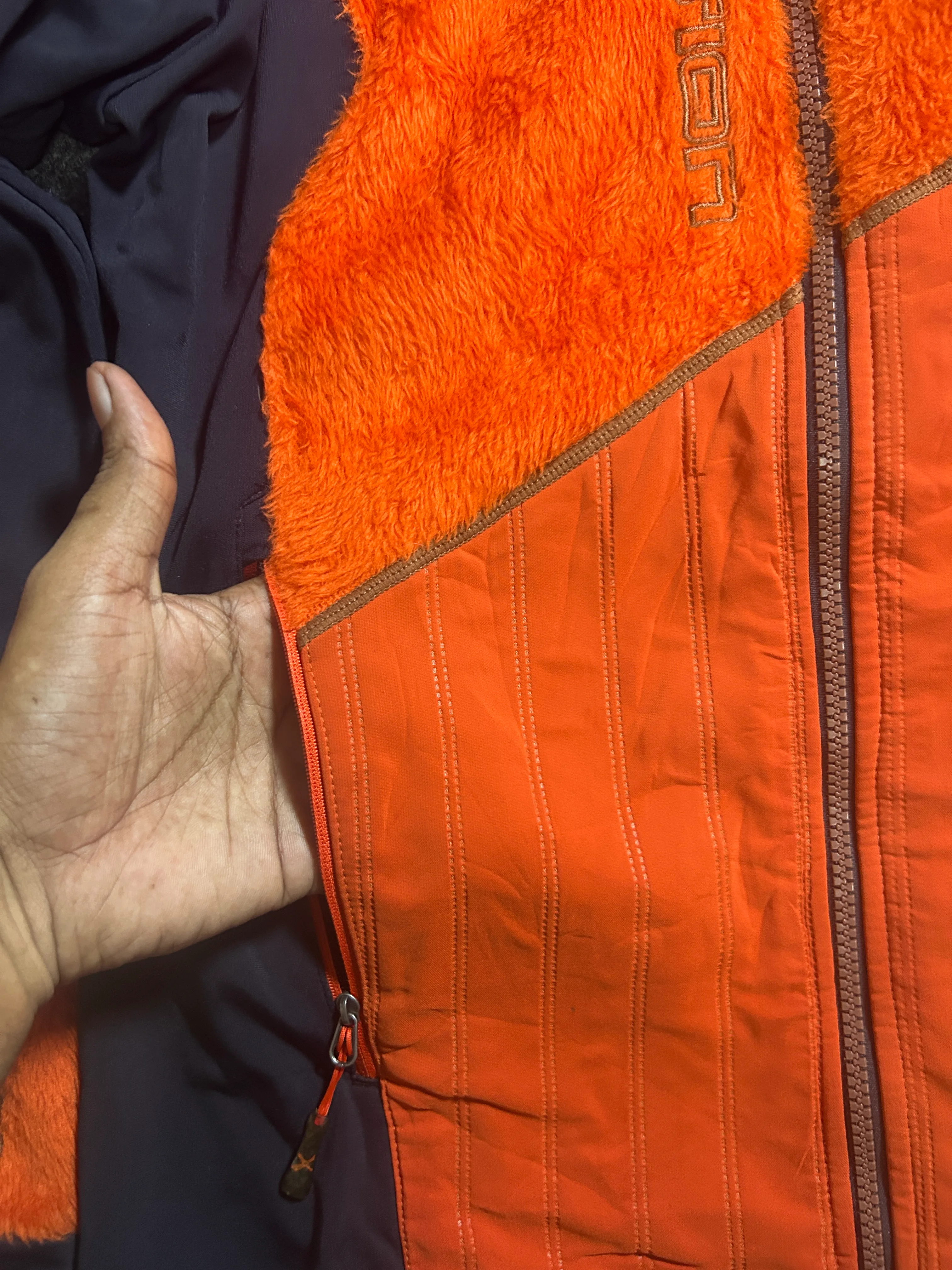 Millet Polartec Thermal Pro Fleece Hoodie Jacket  Orange & Black