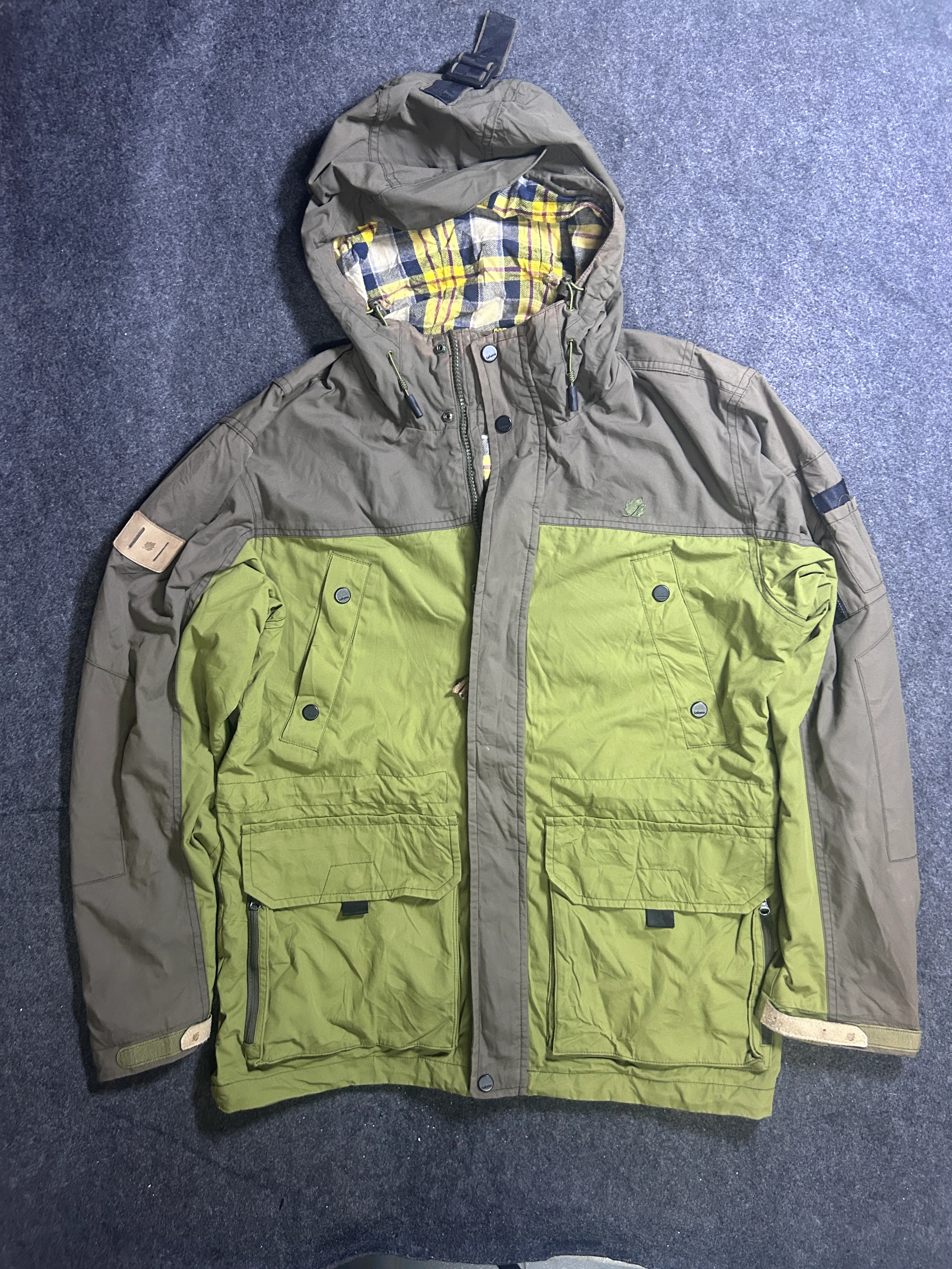 Lafuma Outdoor Trekking Parka Jacket – Olive Green & Lime XL