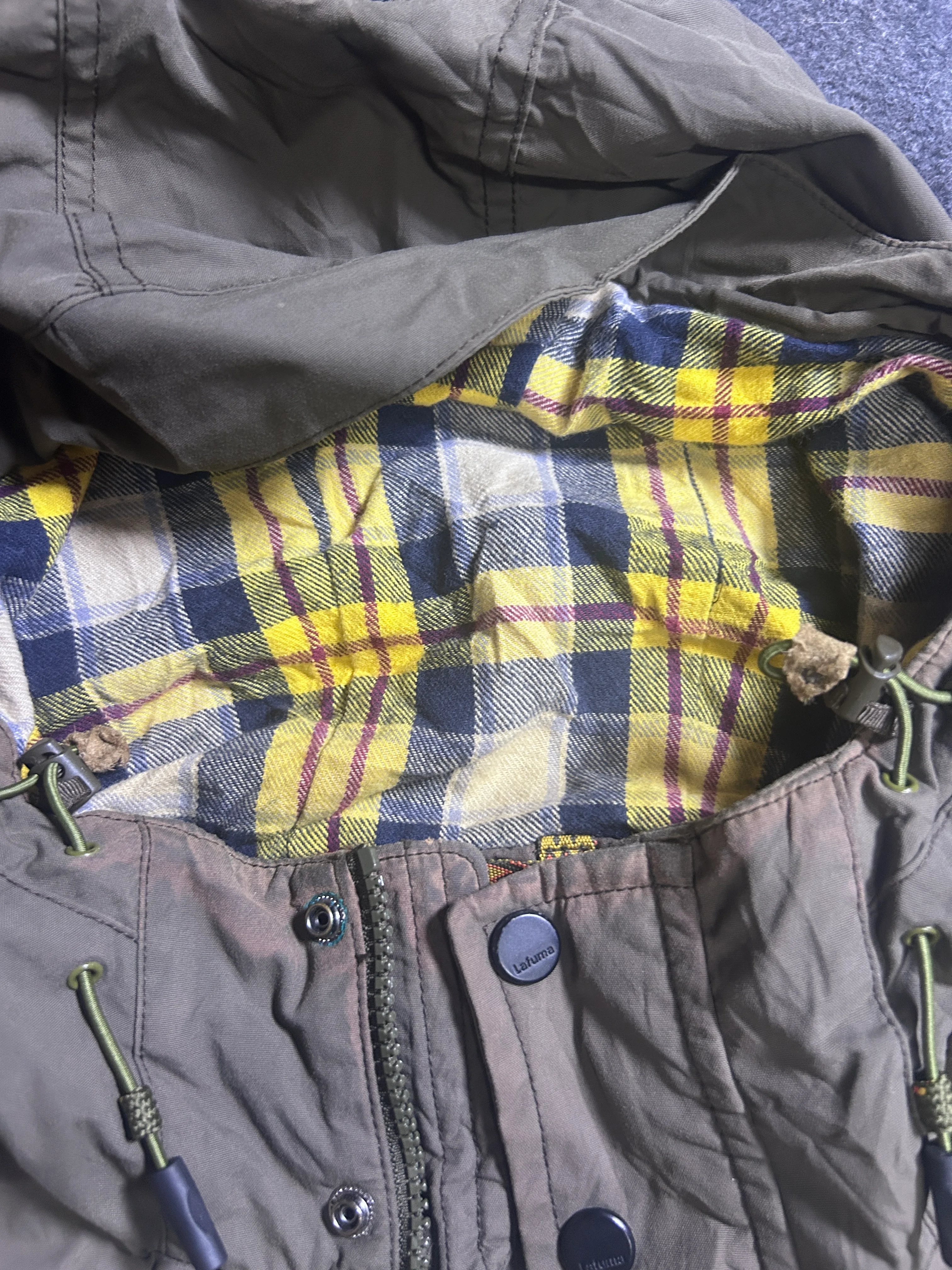 Lafuma Outdoor Trekking Parka Jacket – Olive Green & Lime XL