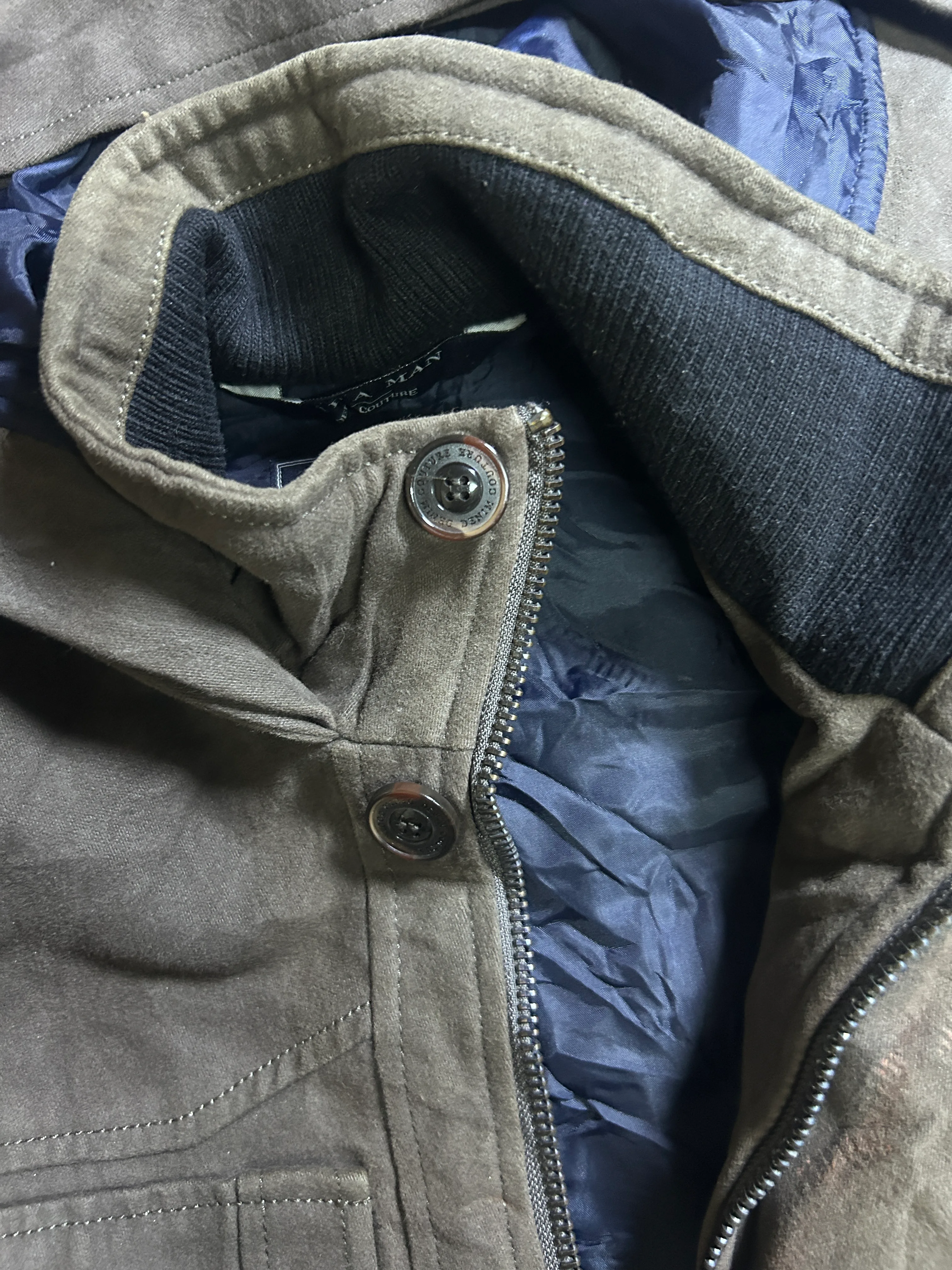 Zara Man Olive Green Hooded Parka Jacket – Cotton Outerwear