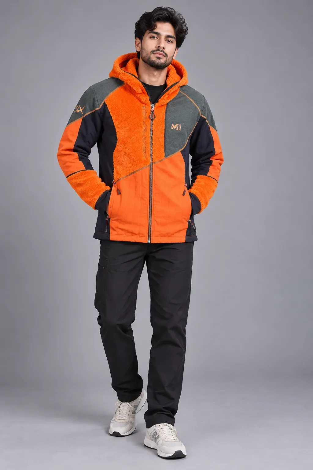 Millet Polartec Thermal Pro Fleece Hoodie Jacket  Orange & Black