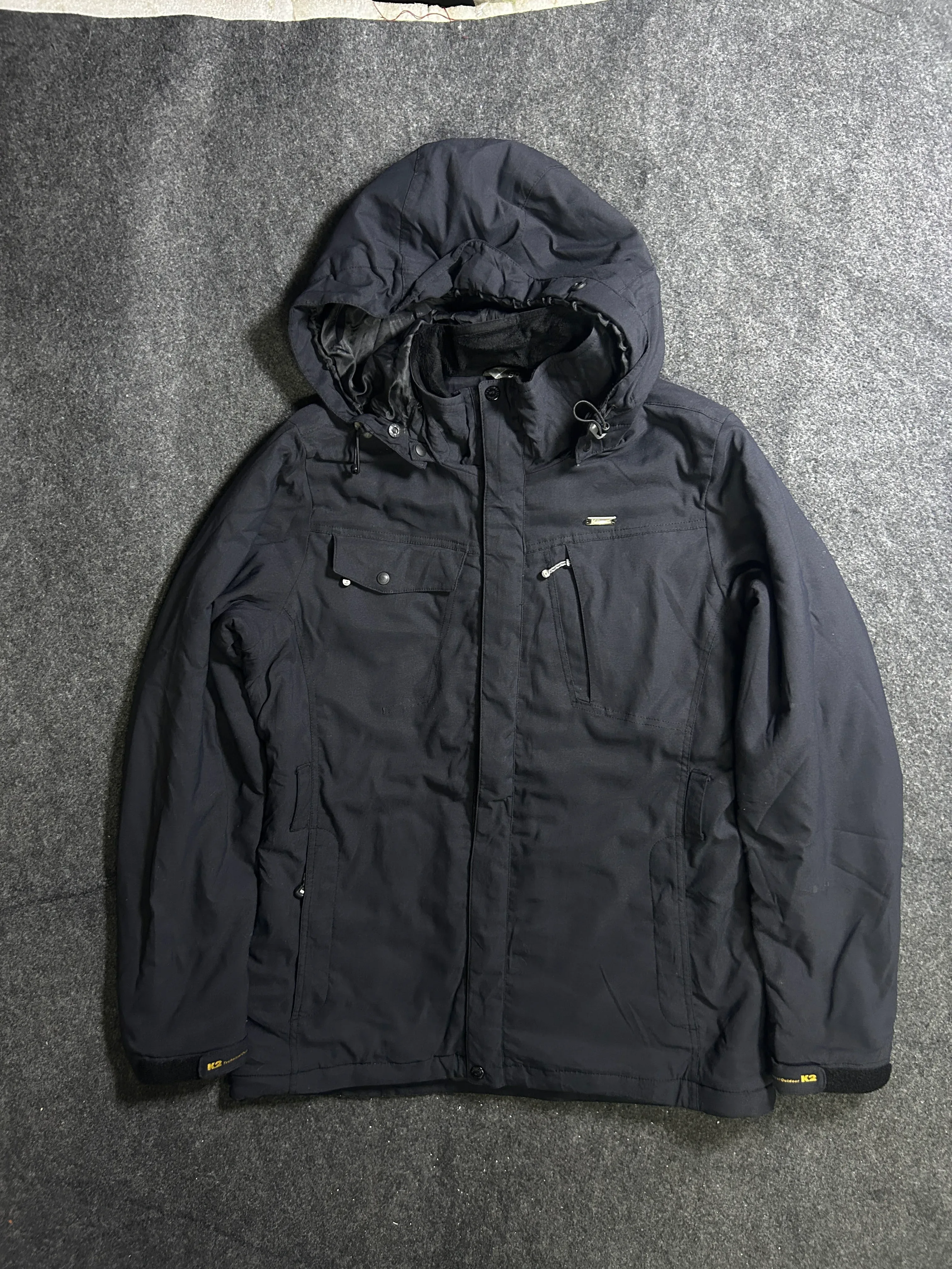 K2 Technical Outdoor Black Hooded Jacket – Size M