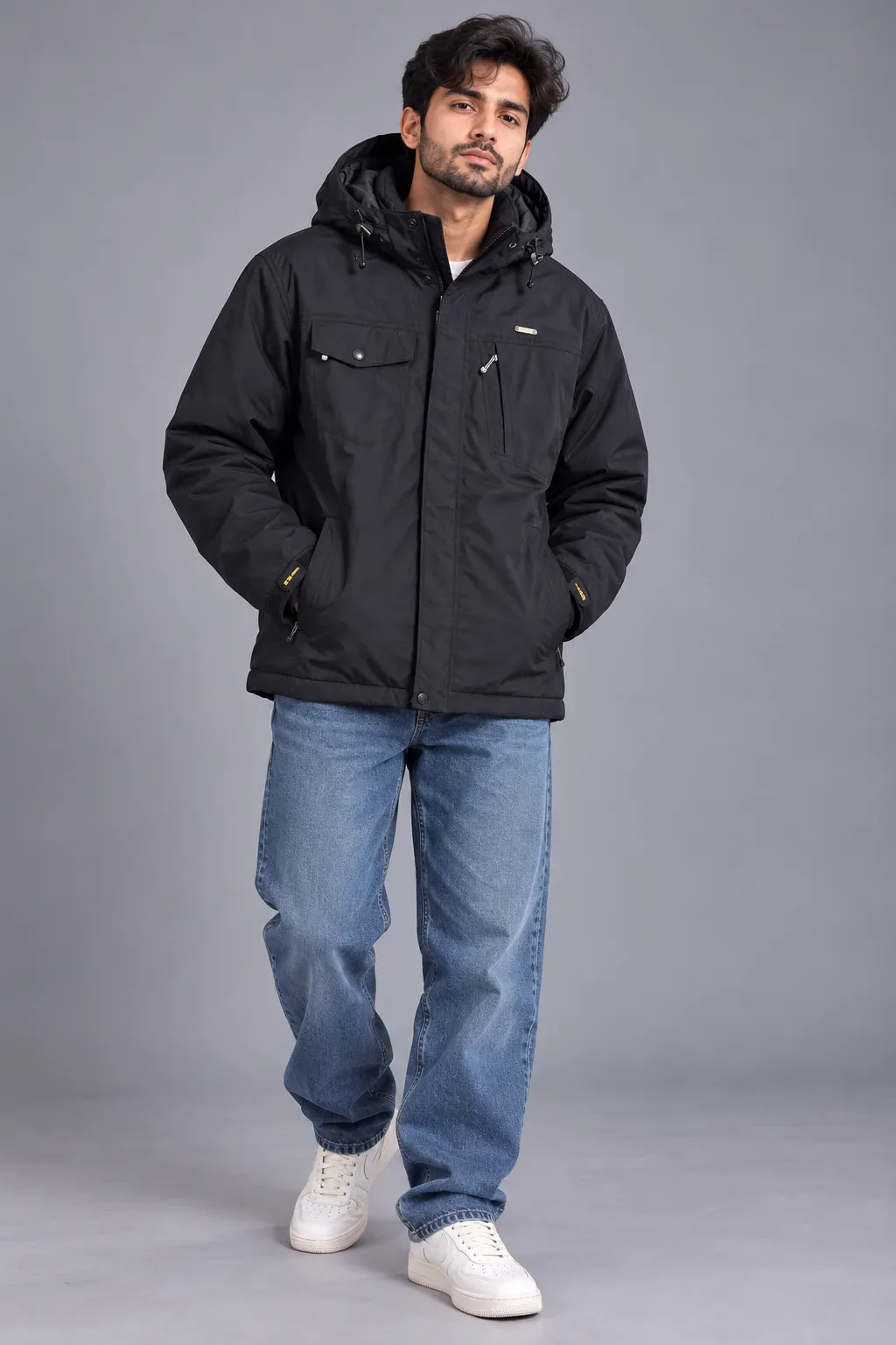 K2 Technical Outdoor Black Hooded Jacket – Size M