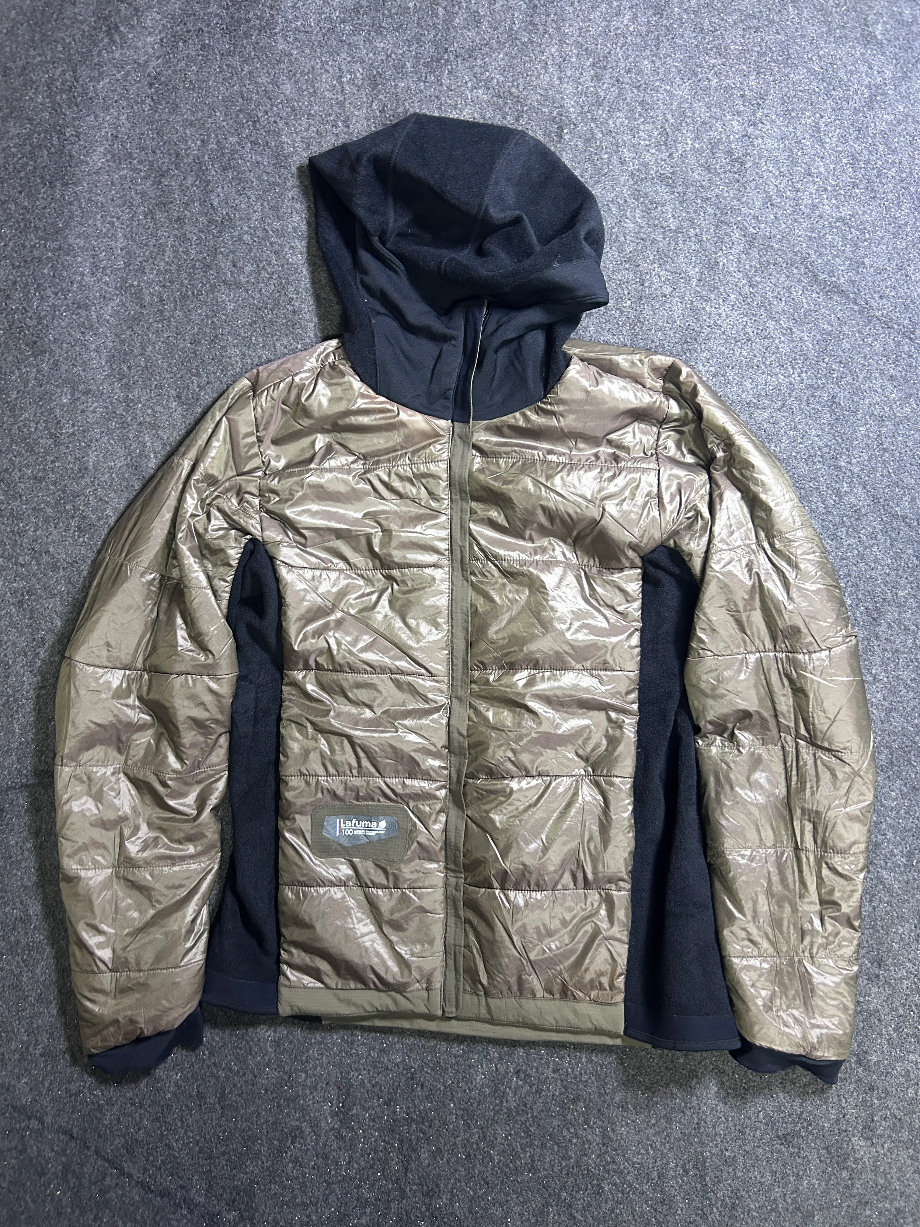 Lafuma Reversible PrimaLoft Hooded Jacket – Olive Green & Black Outdoor Wear M
