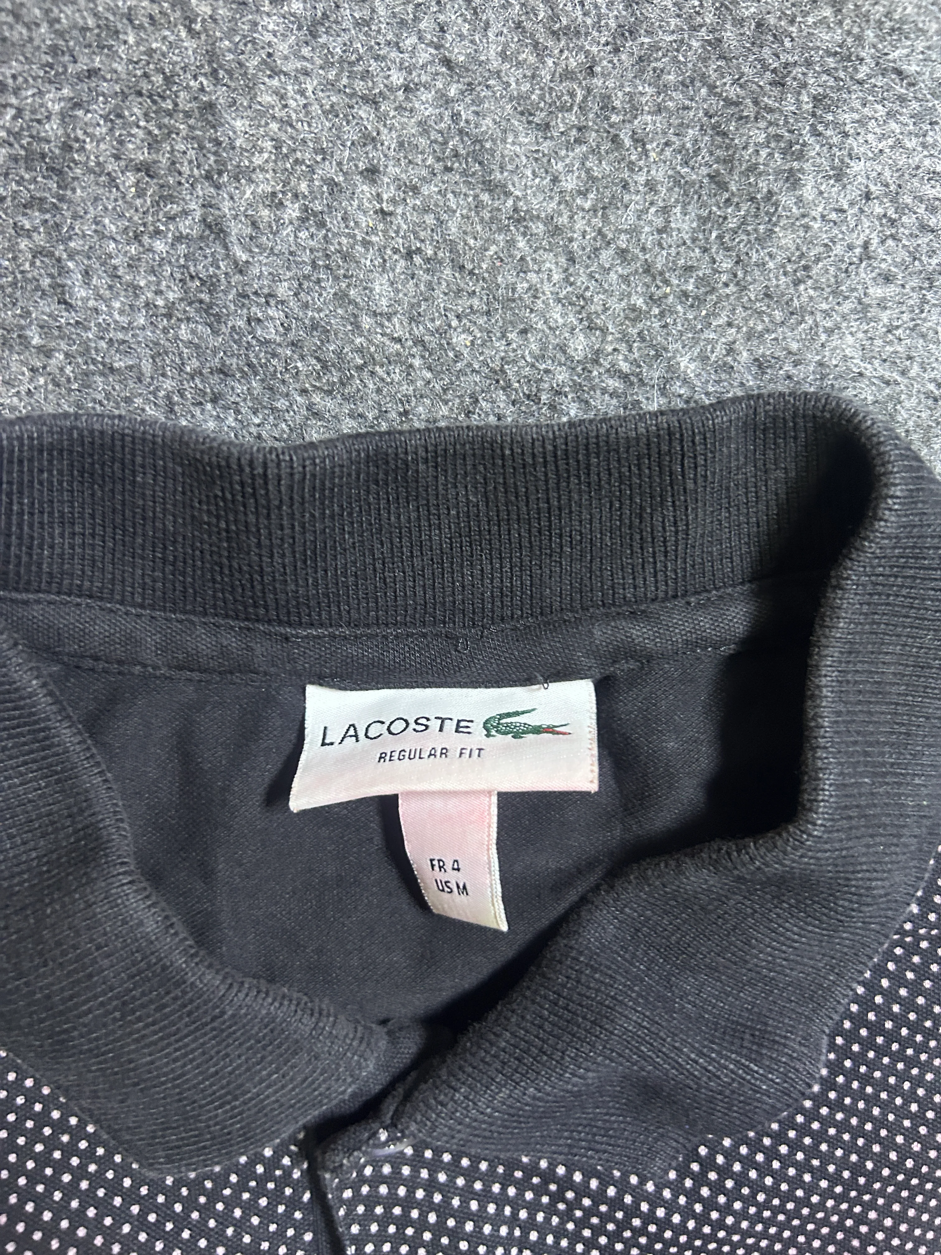 Lacoste Men’s Black Graphic Polo T-Shirt – Photographic PrintRegular Fit