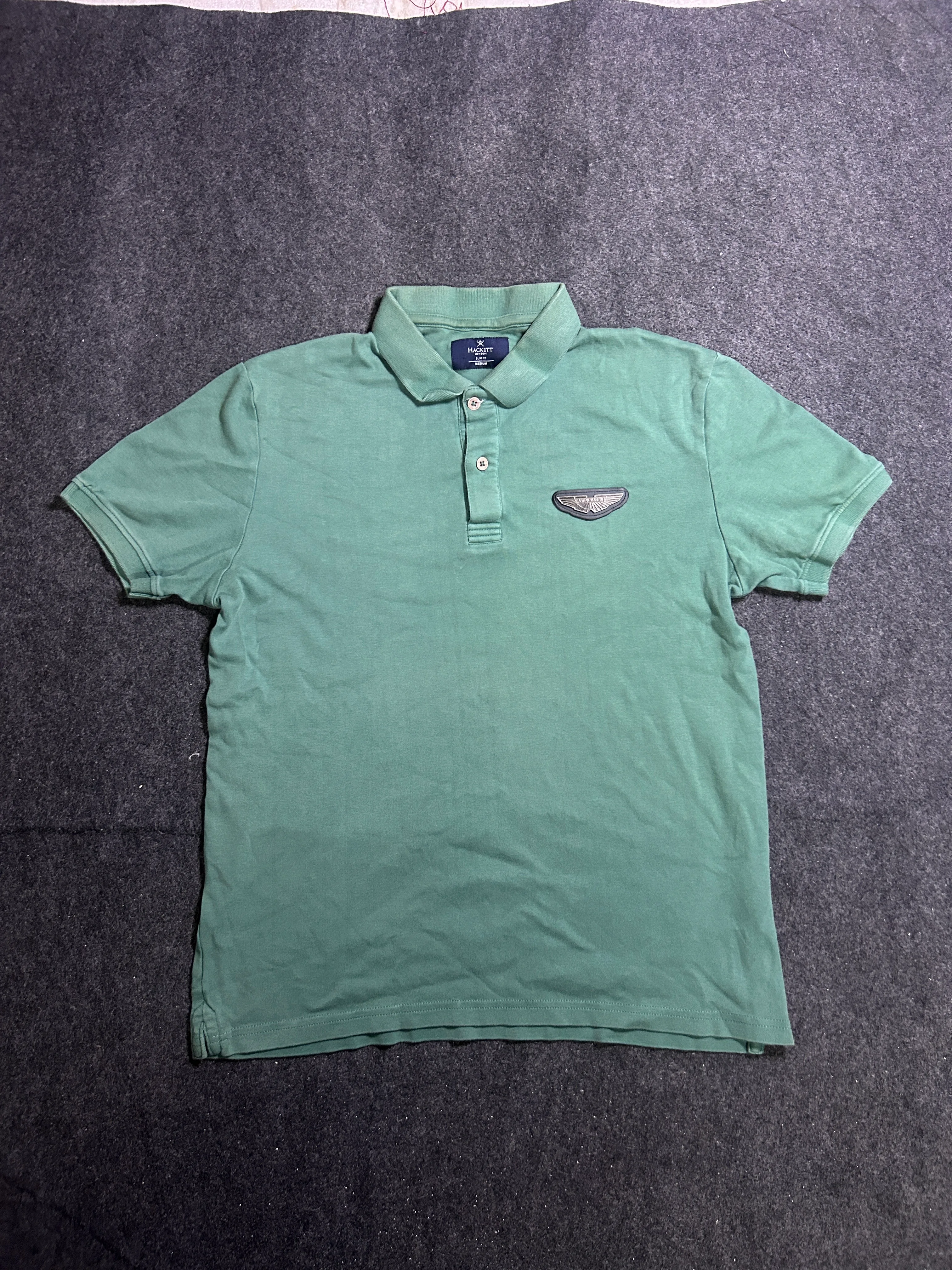 Hackett London Men’s Green Cotton Polo T-Shirt – M