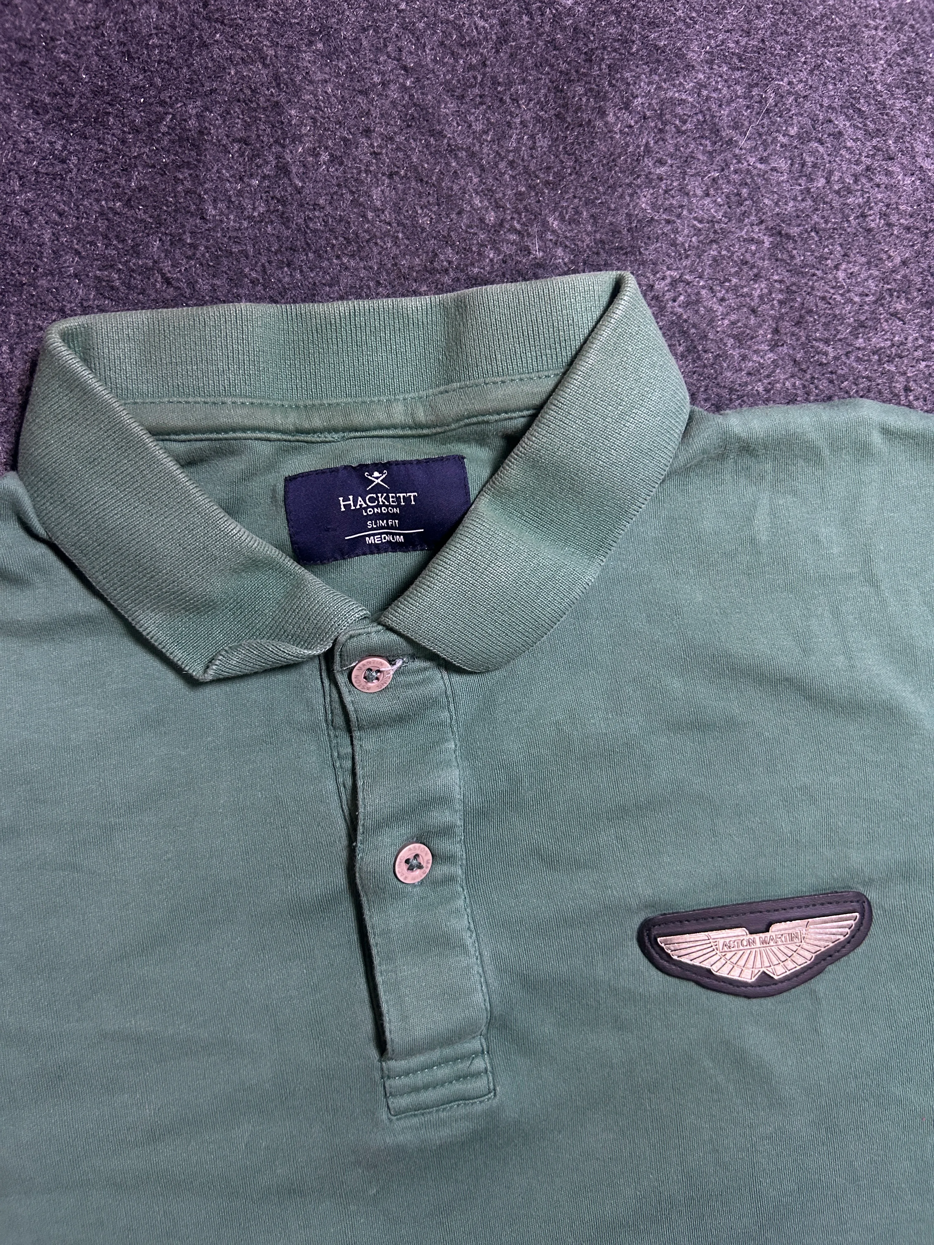Hackett London Men’s Green Cotton Polo T-Shirt – M