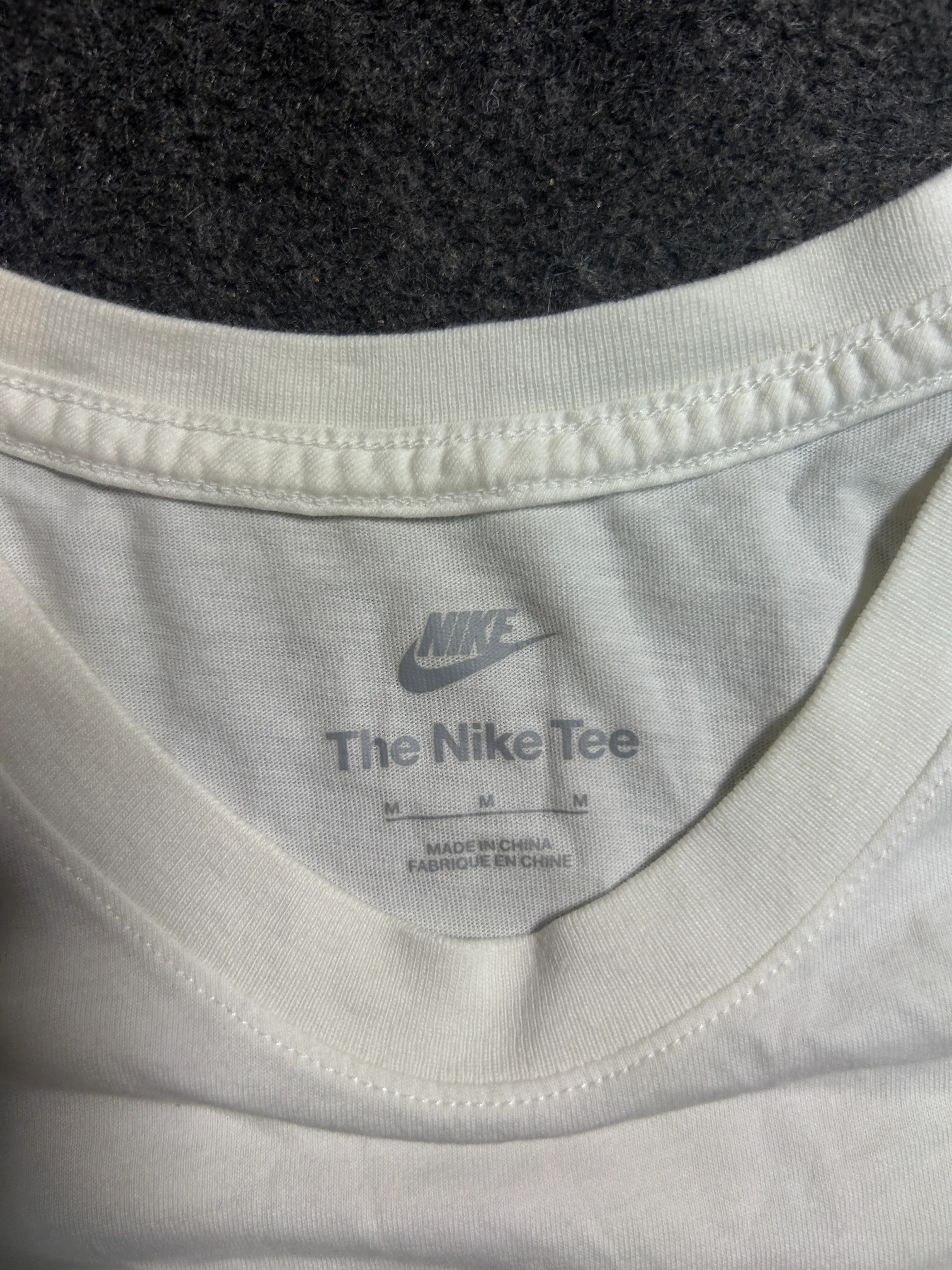 Nike Men’s White Pixel Heart Graphic T-Shirt – Size M