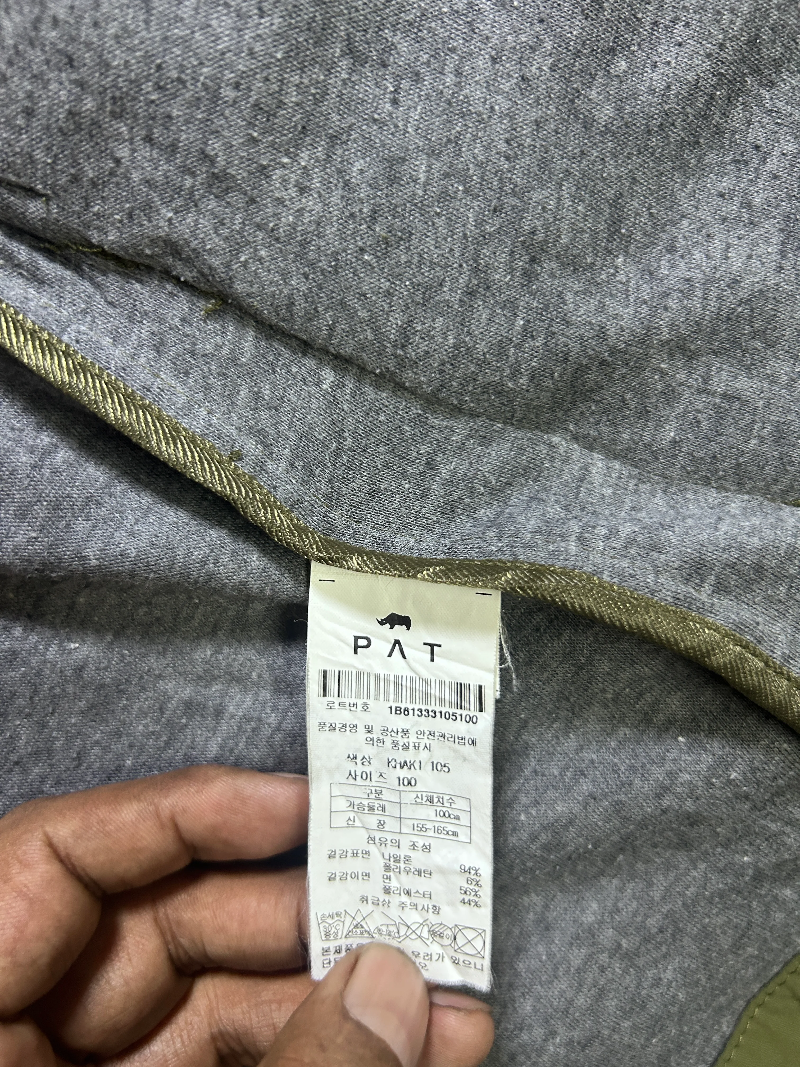 Branded thrift parka jacket India back view