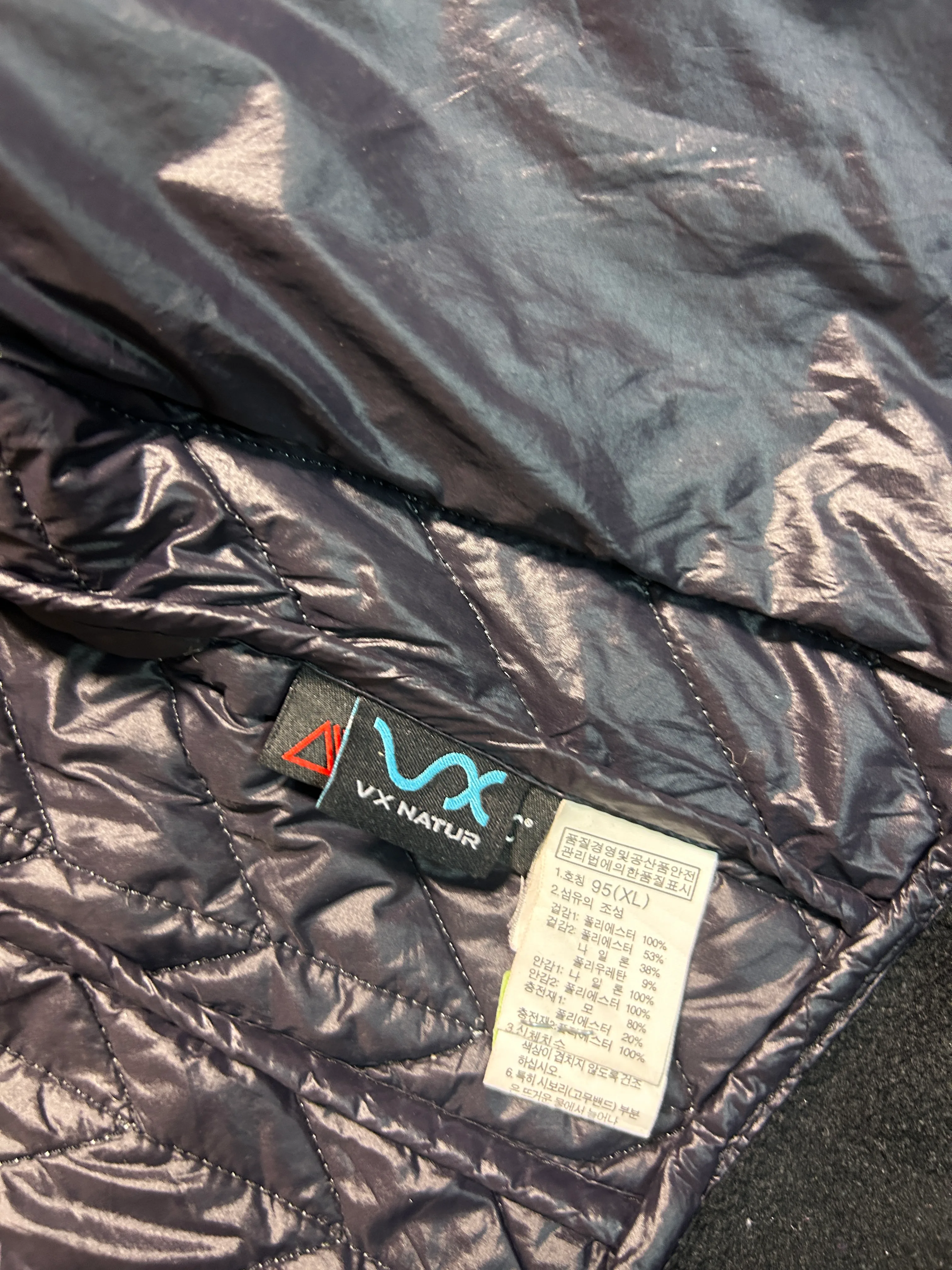 The North Face Dyno Series Lightweight Puffer Jacket Silver Black Quilted Size m