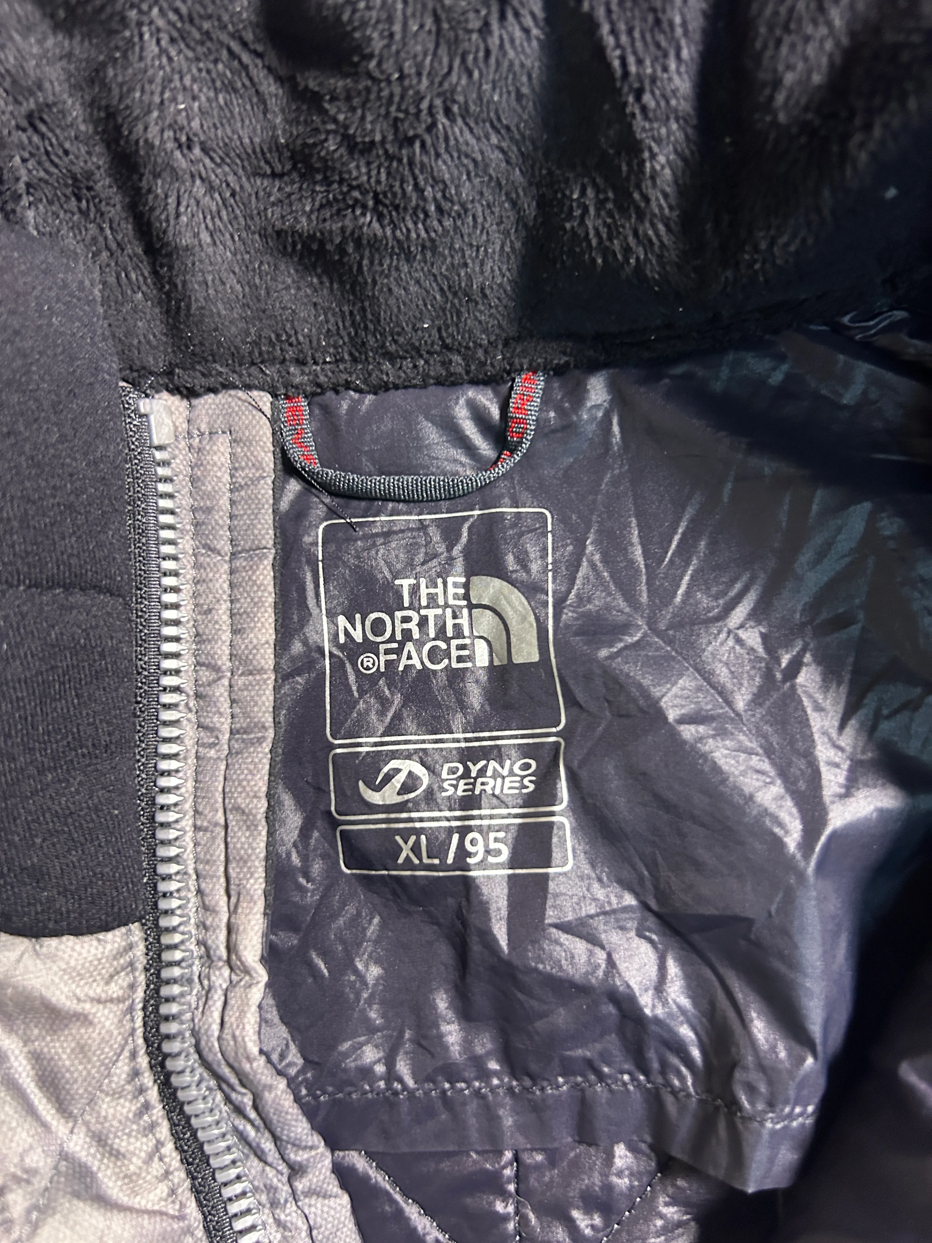 The North Face Dyno Series Lightweight Puffer Jacket Silver Black Quilted Size m