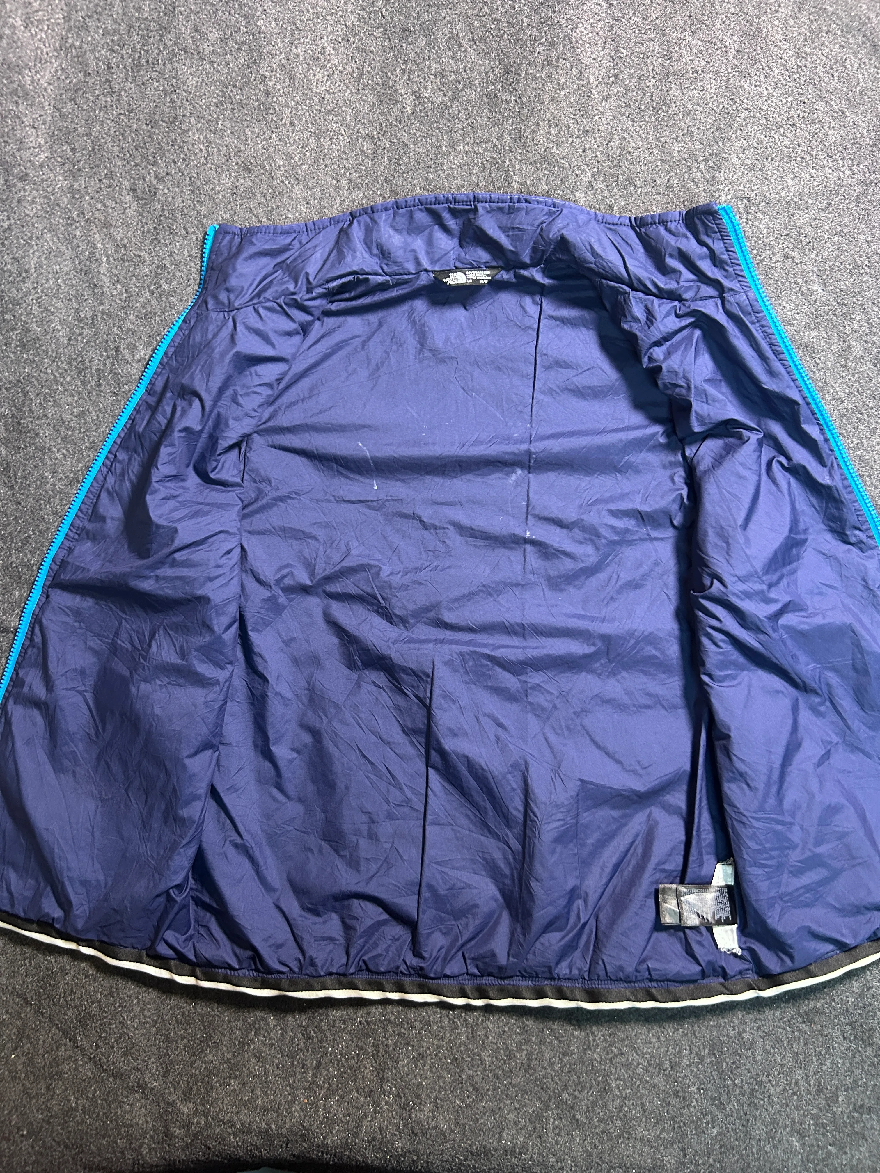 The North Face Insulated Puffer Vest Navy Blue Full Zip Lightweight Gilet Outdoor XS