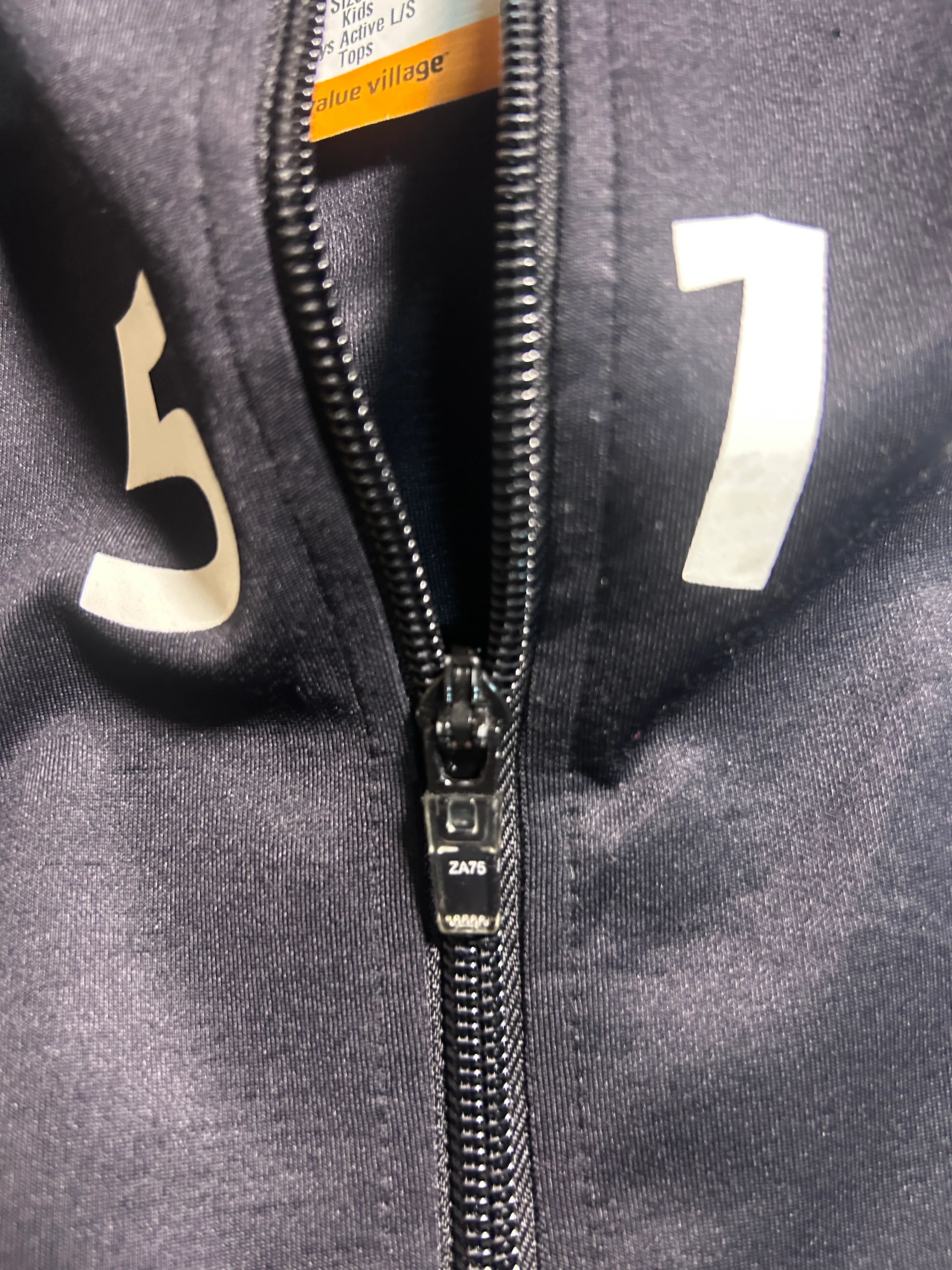 Zara A15142 Track Jacket Black Grey Full Zip Activewear Size XS