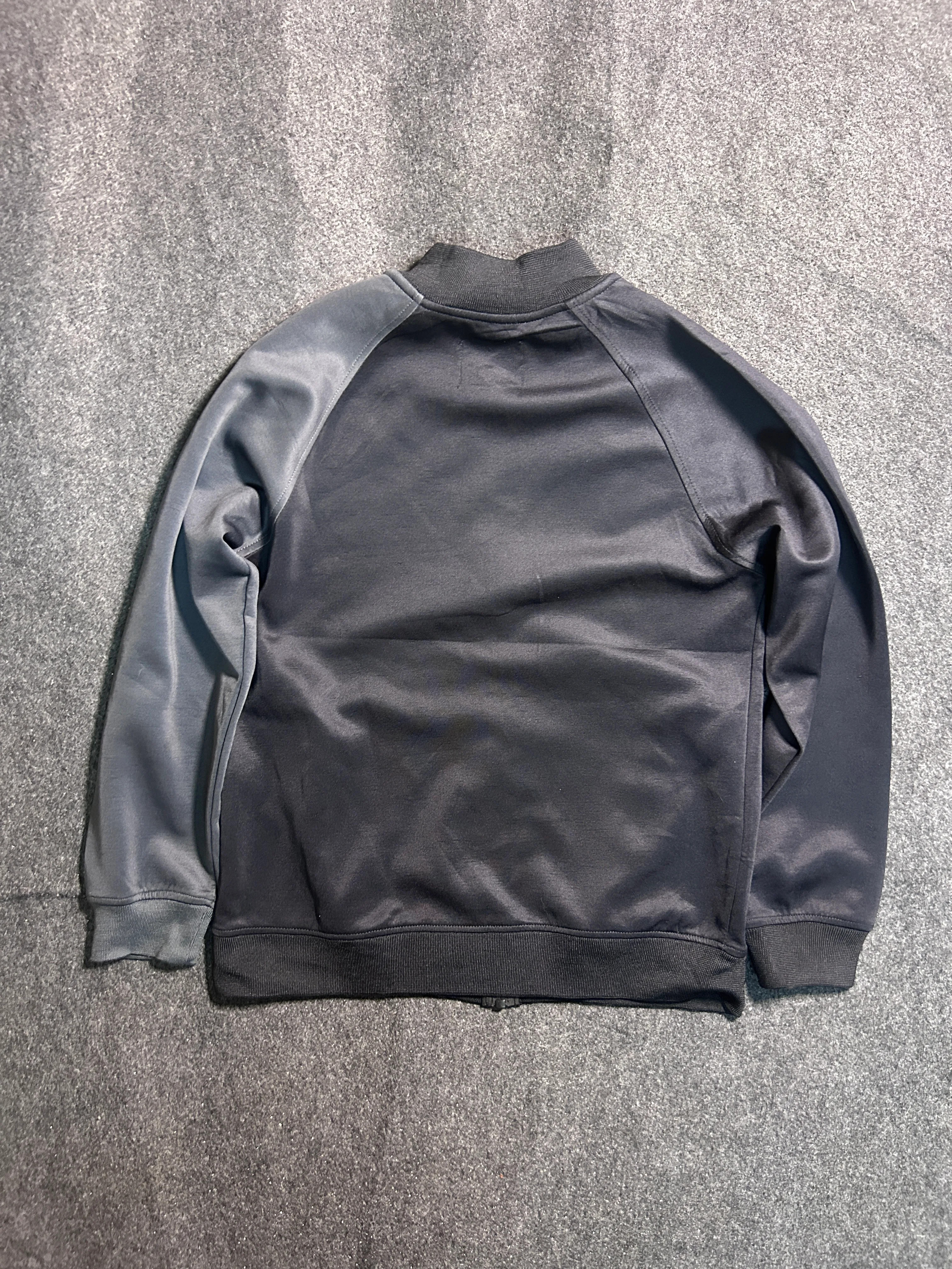 Zara A15142 Track Jacket Black Grey Full Zip Activewear Size XS