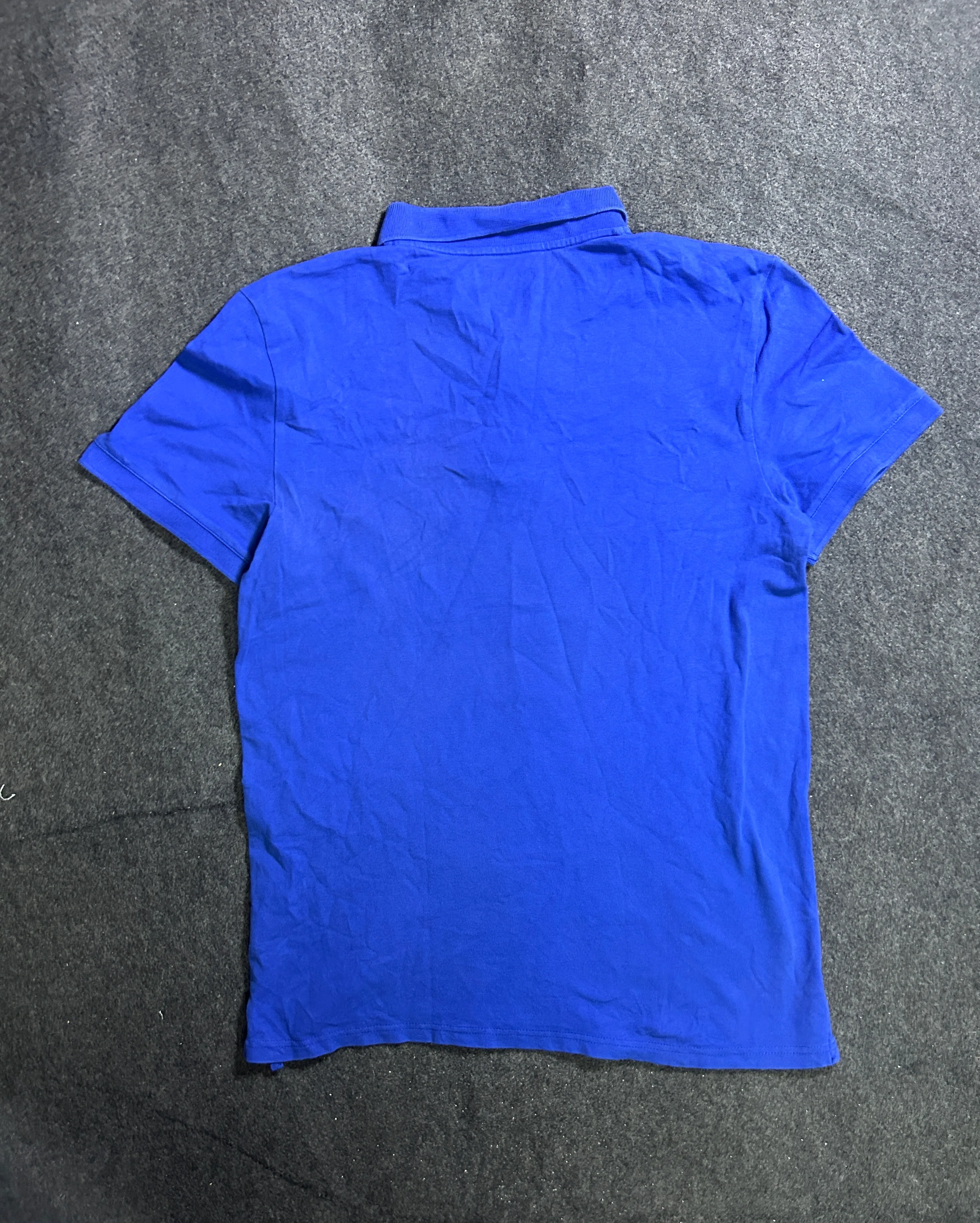 Calvin Klein Jeans Embroidered Monogram Logo Stretch Polo Shirt – Royal Blue L