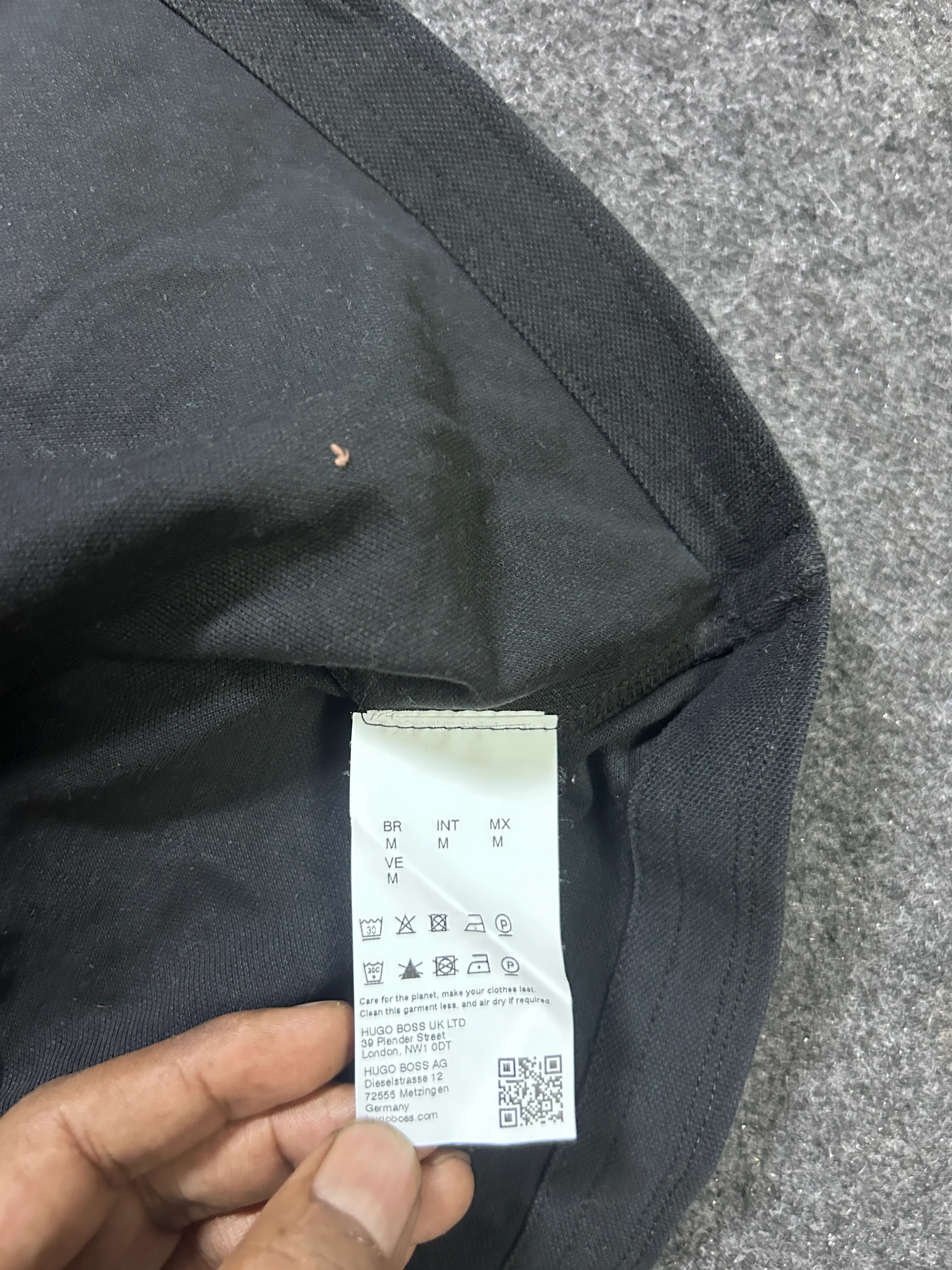 BOSS Hugo Boss Tipped Collar Logo Short-Sleeve Polo Shirt – Black M