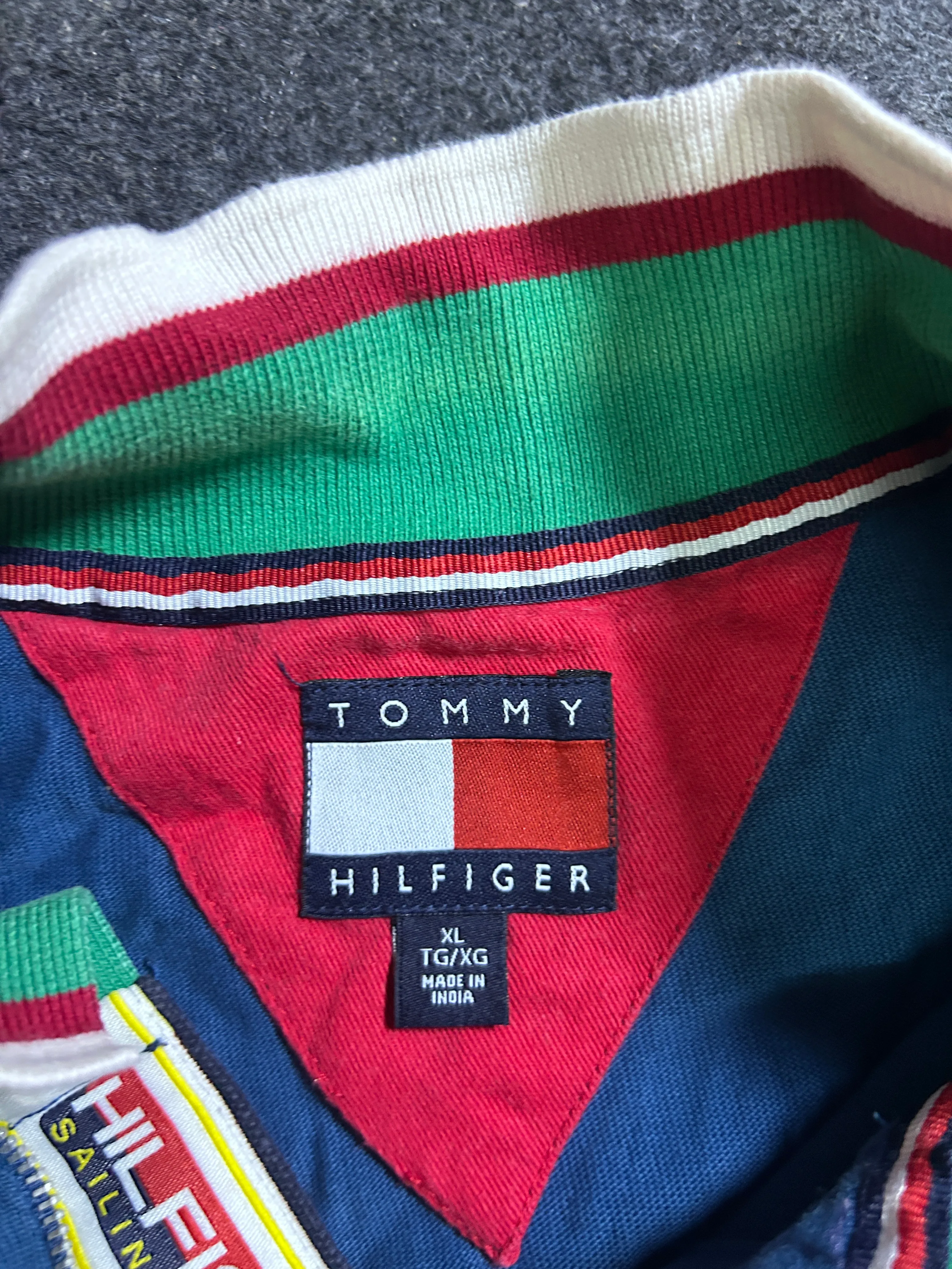 Vintage Tommy Hilfiger Sailing Gear Half-Zip Polo Shirt – Royal Blue L